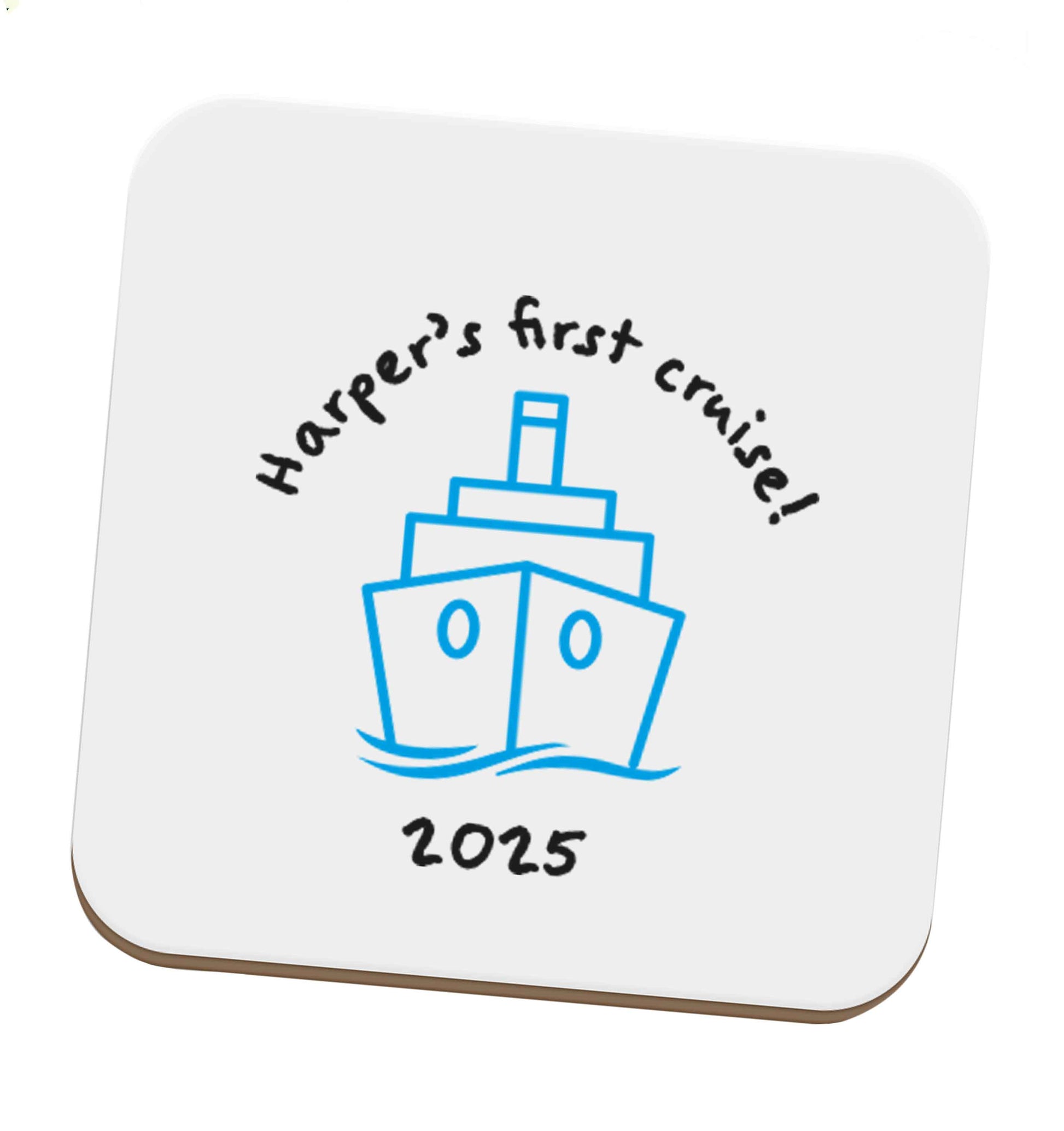 Personalised first cruise set of four coasters