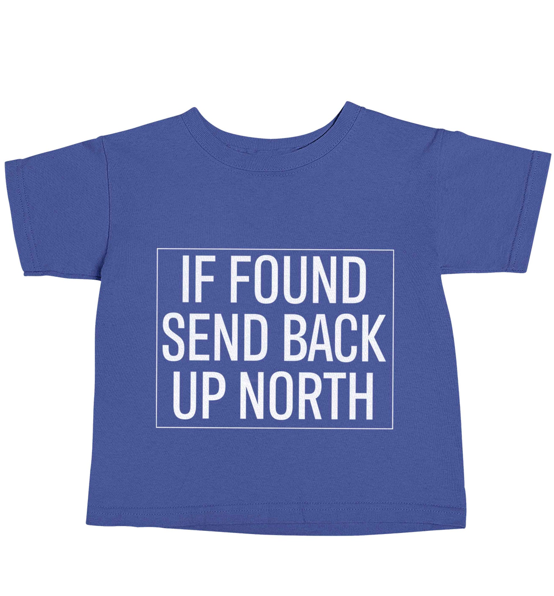 If found send back up North blue baby toddler Tshirt 2 Years