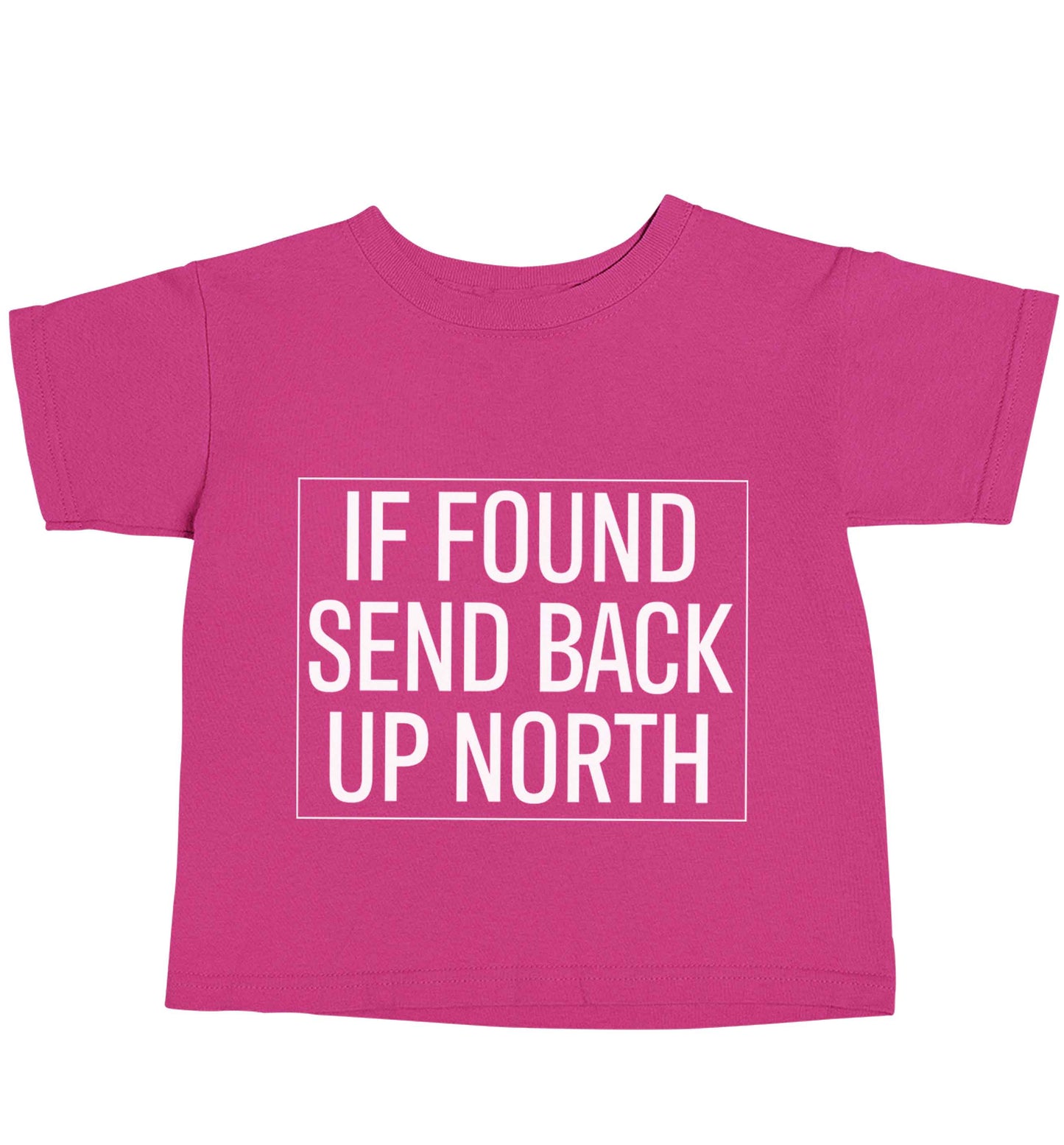 If found send back up North pink baby toddler Tshirt 2 Years