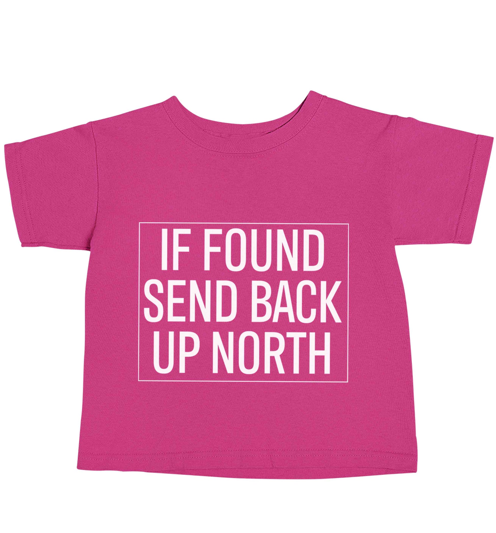 If found send back up North pink baby toddler Tshirt 2 Years