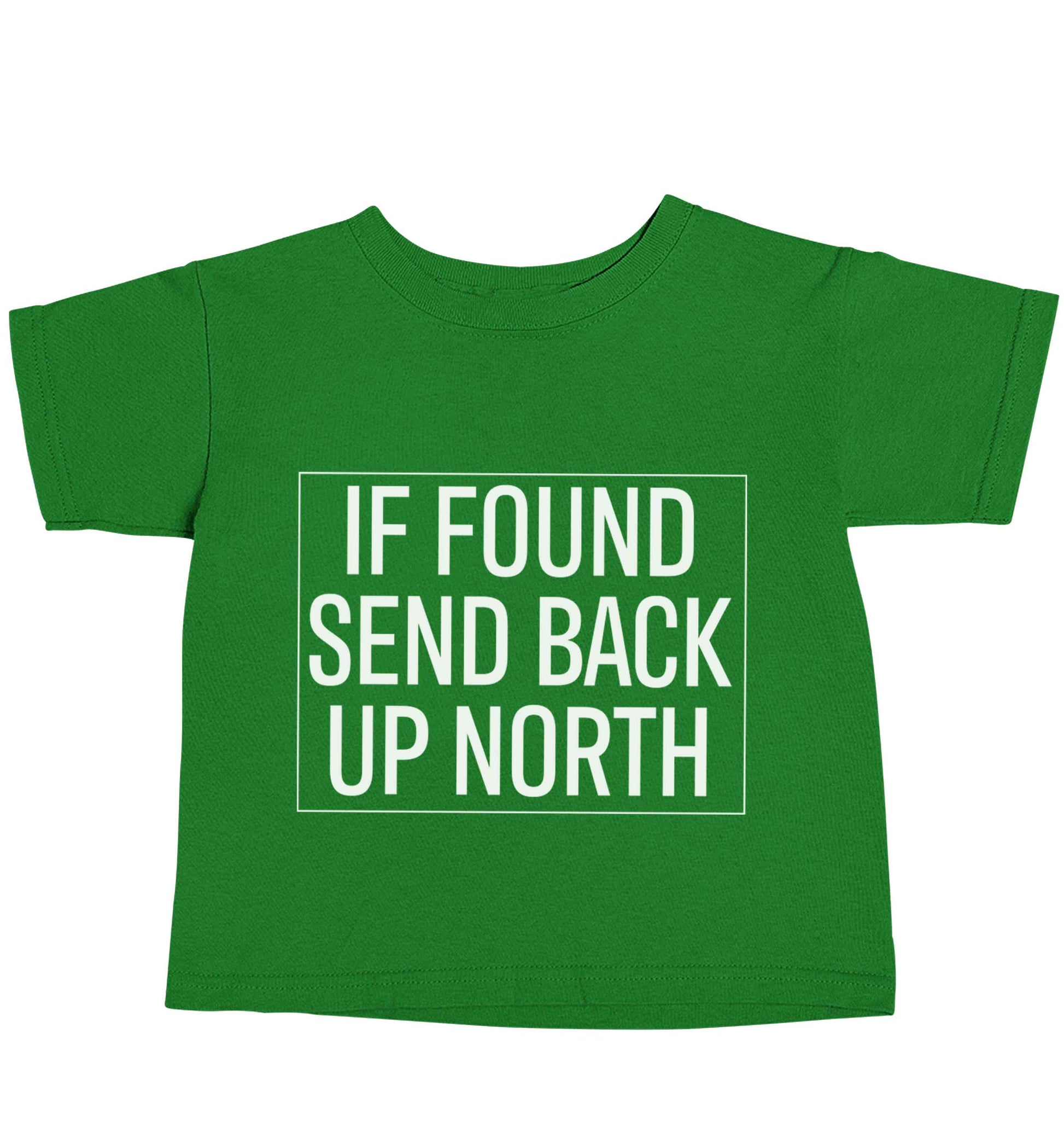If found send back up North green baby toddler Tshirt 2 Years