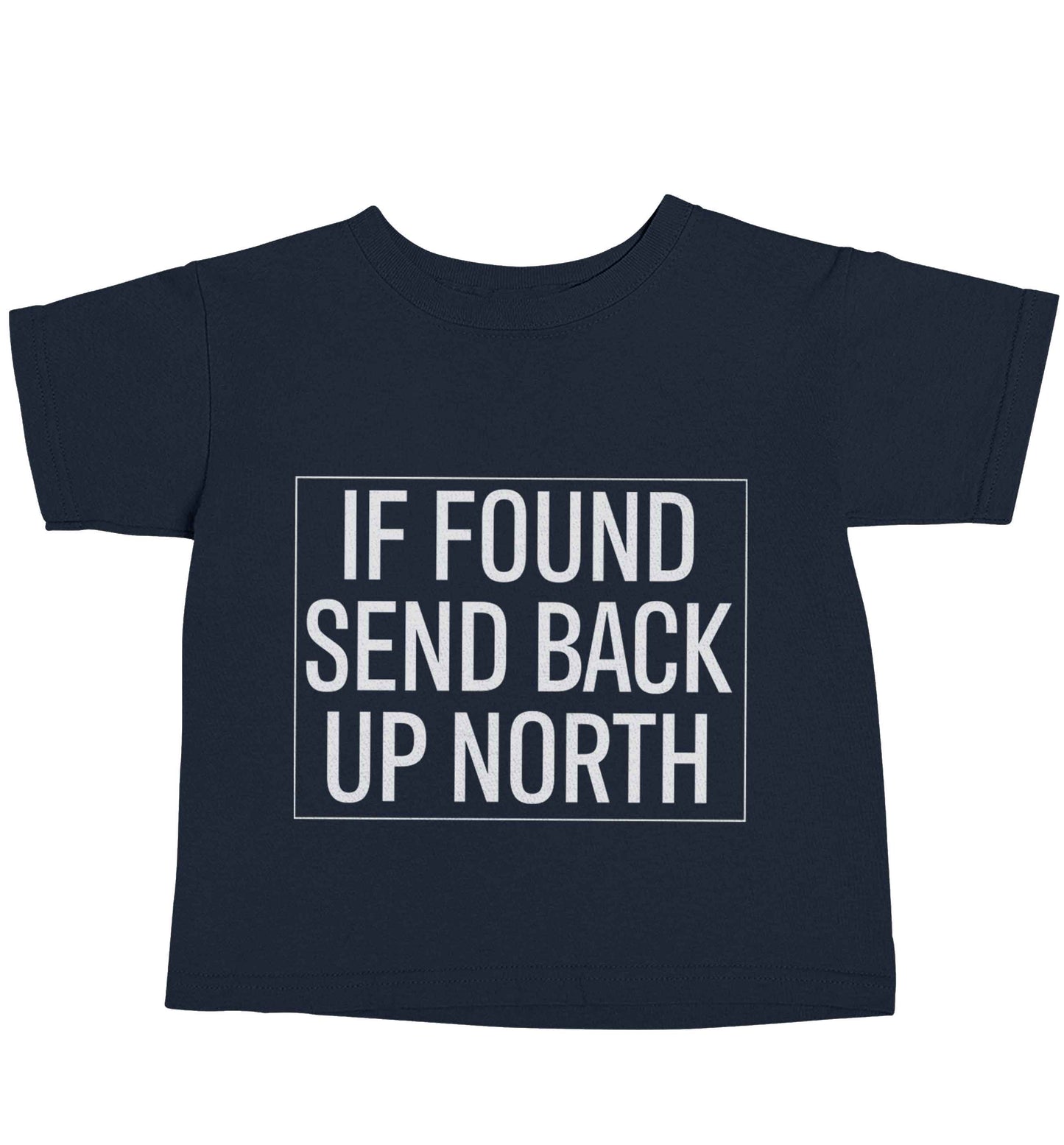 If found send back up North navy baby toddler Tshirt 2 Years