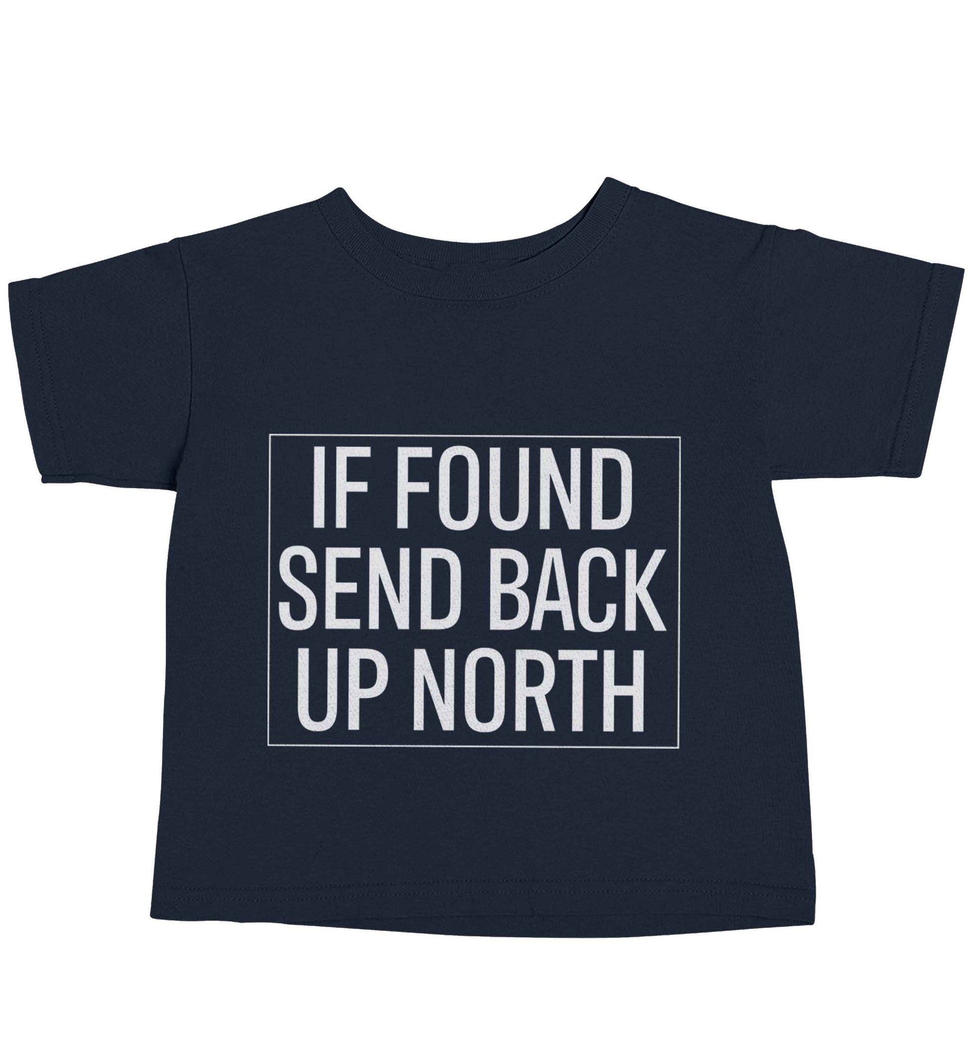 If found send back up North navy baby toddler Tshirt 2 Years