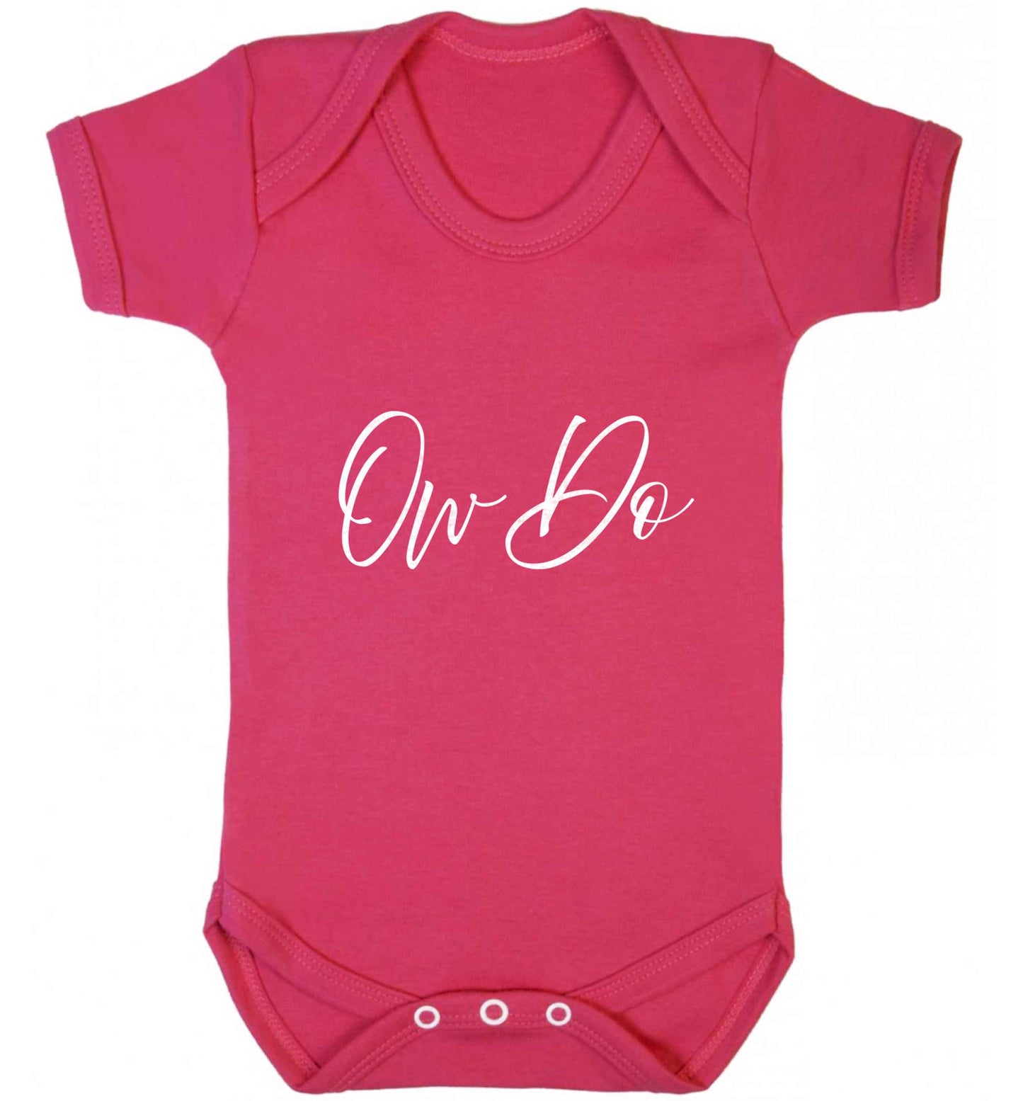 Ow do baby vest dark pink 18-24 months