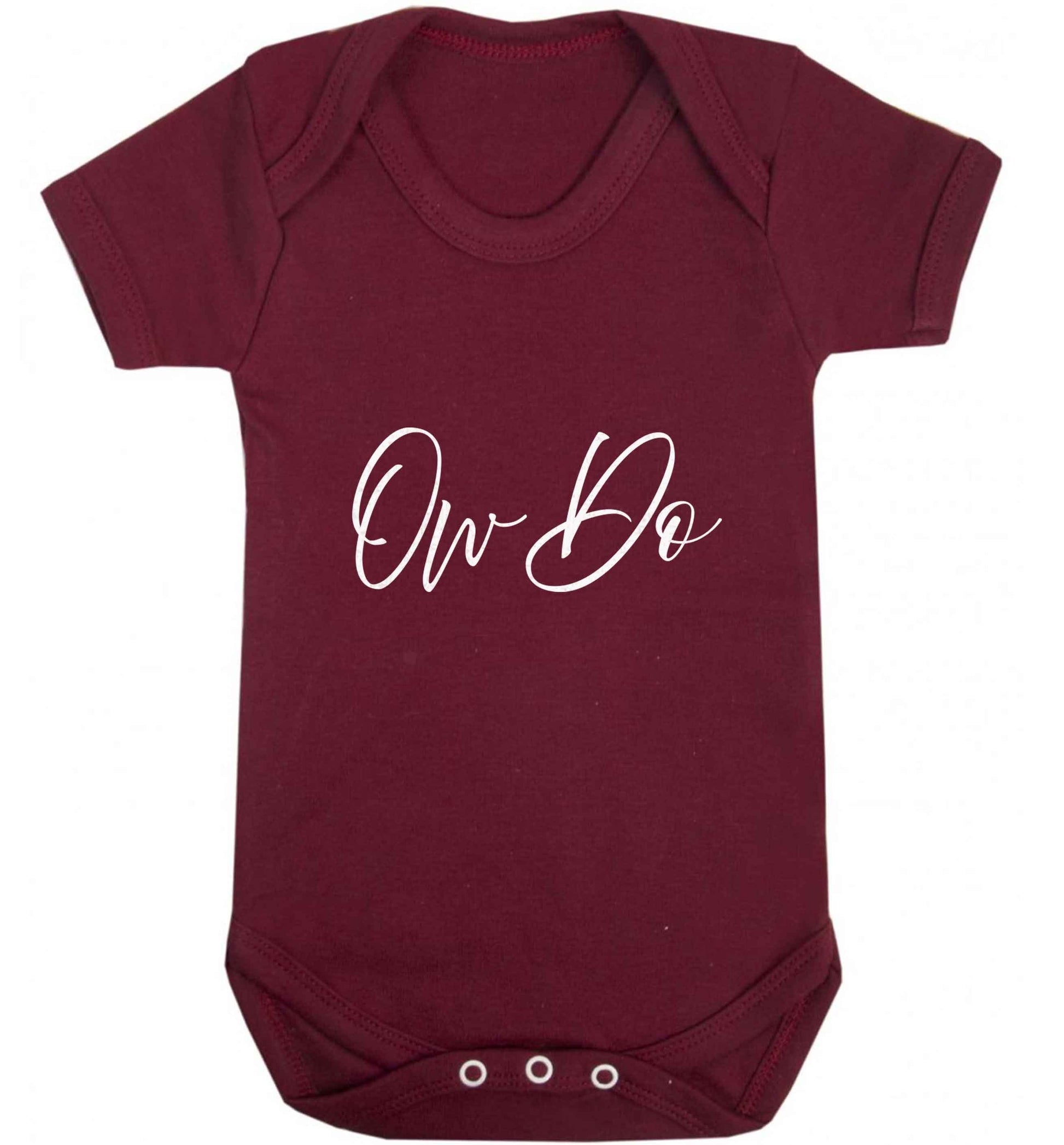 Ow do baby vest maroon 18-24 months