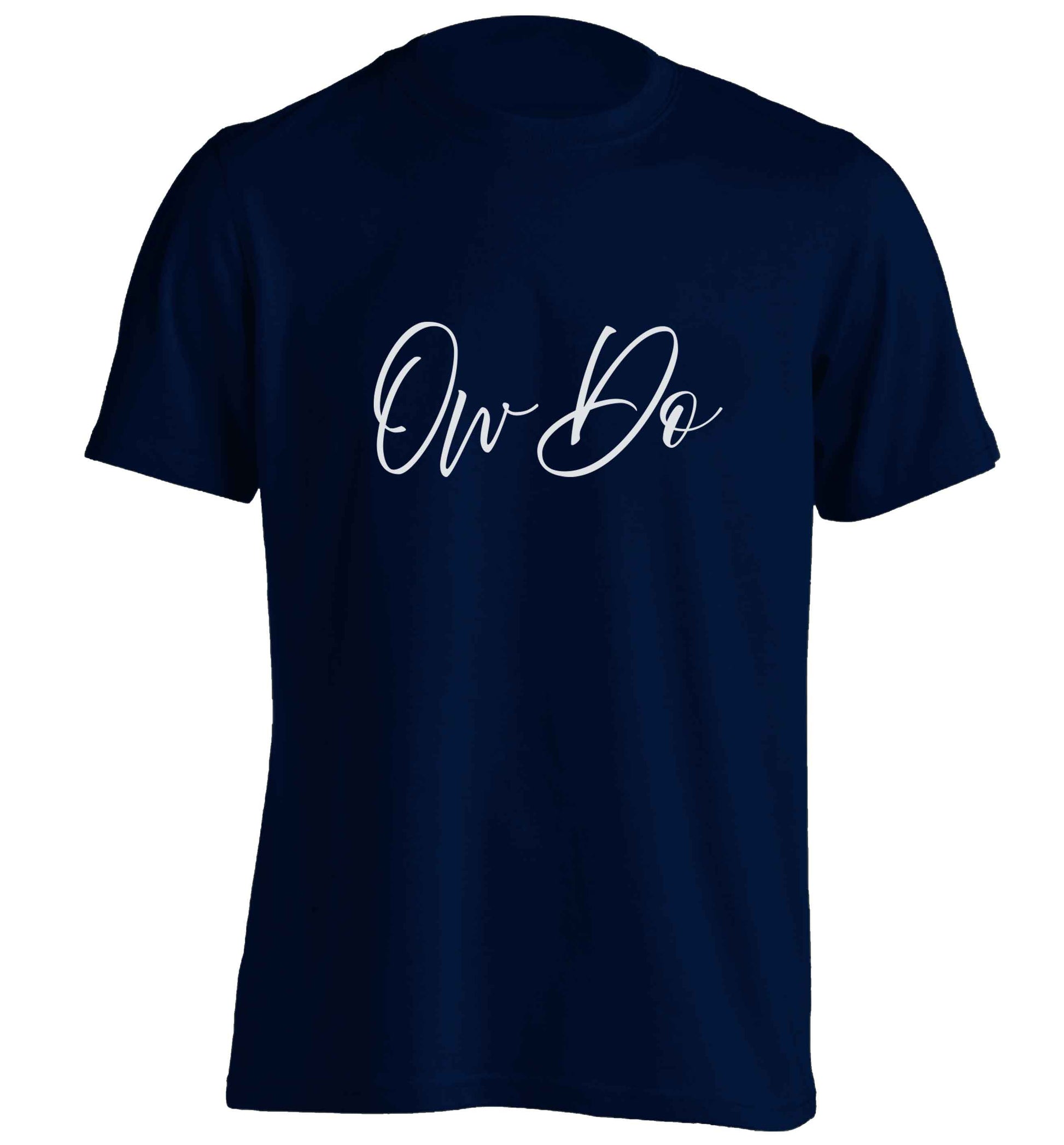 Ow do adults unisex navy Tshirt 2XL