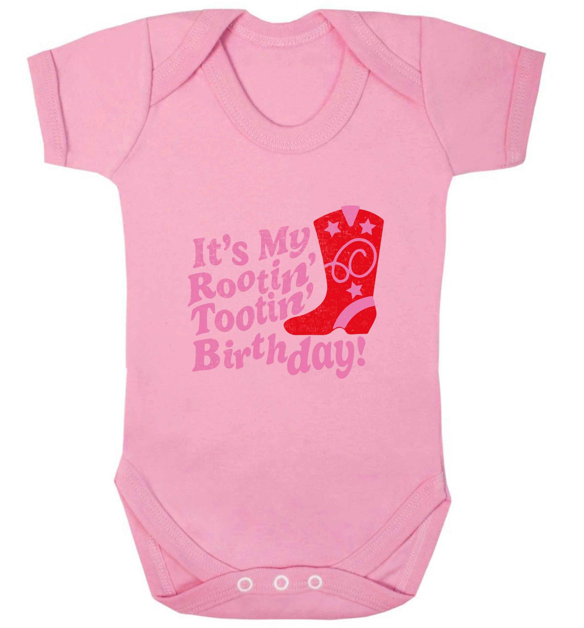 It's my rootin' tootin' birthday! baby vest pale pink 18-24 months