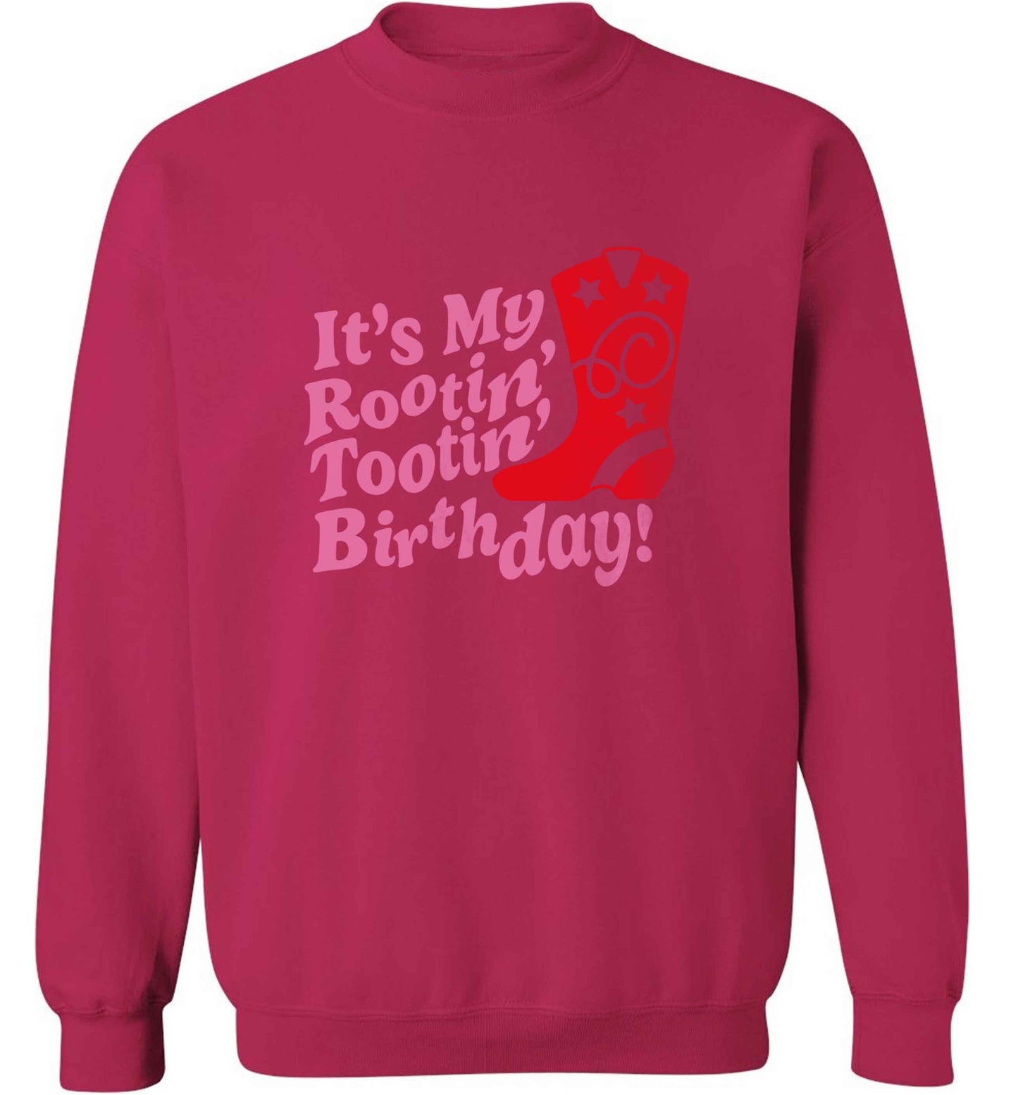 It's my rootin' tootin' birthday! adult's unisex pink sweater 2XL