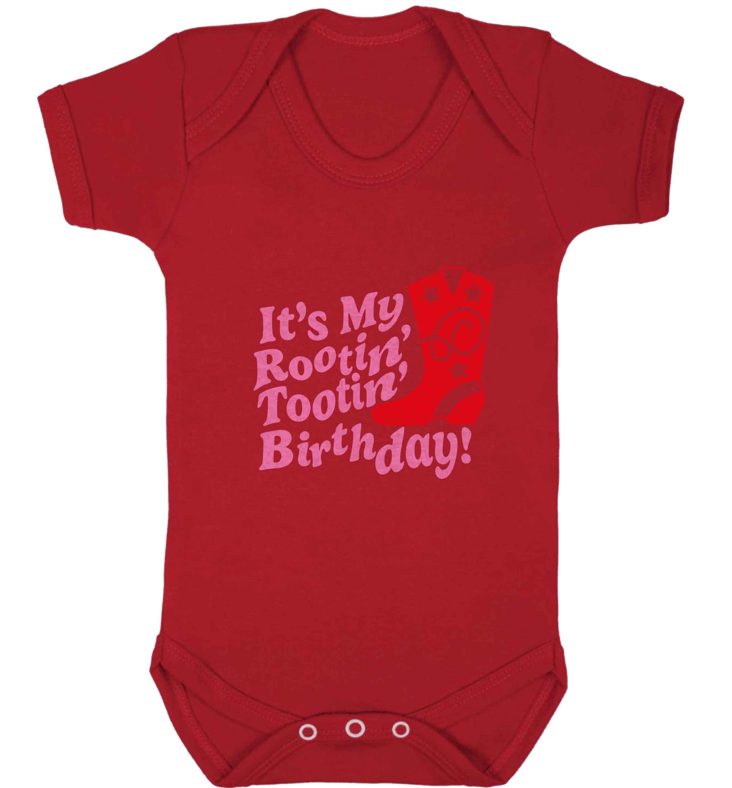 It's my rootin' tootin' birthday! baby vest red 18-24 months