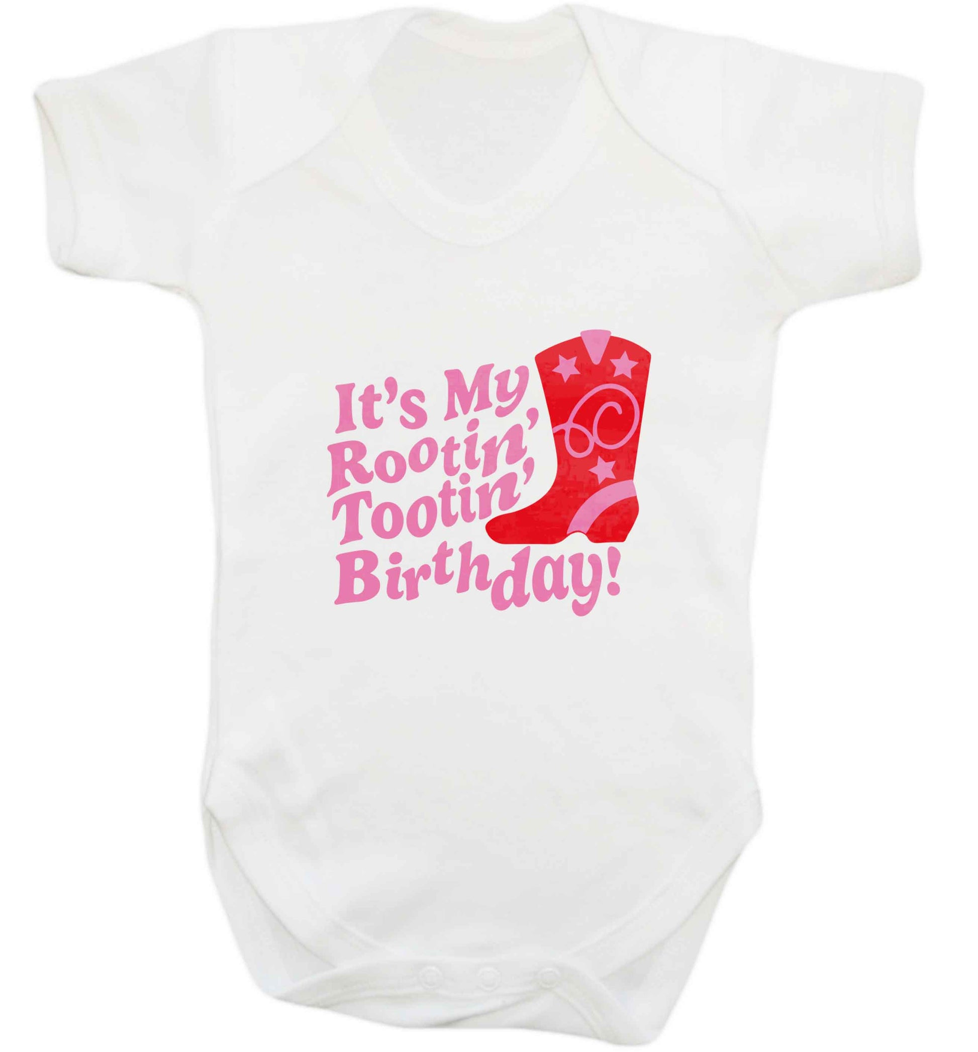 It's my rootin' tootin' birthday! baby vest white 18-24 months