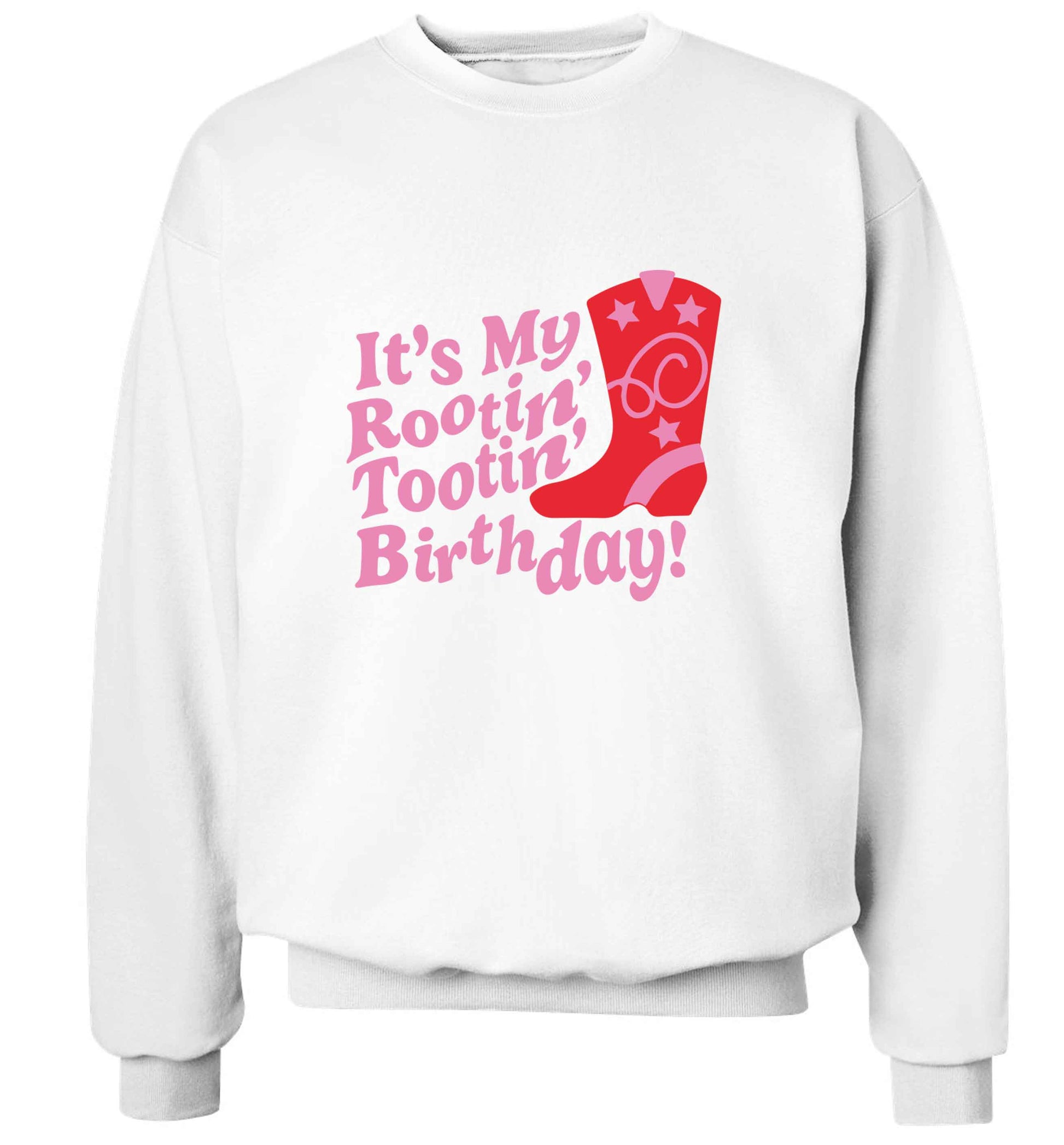 It's my rootin' tootin' birthday! adult's unisex white sweater 2XL