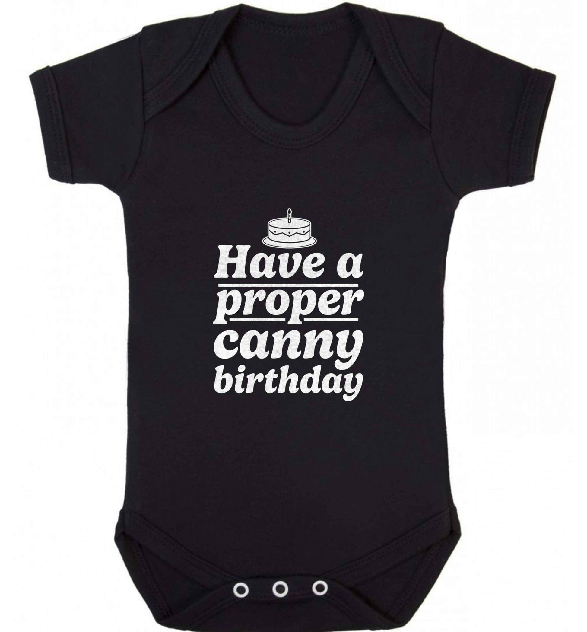 Have a proper canny birthday baby vest black 18-24 months