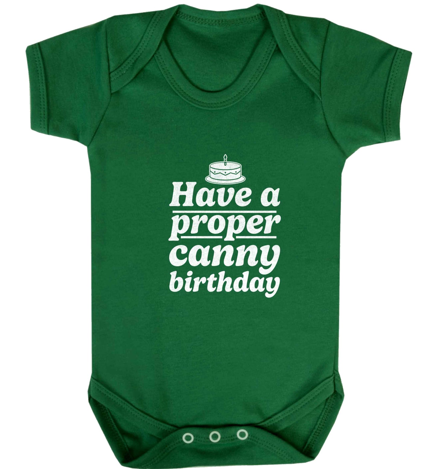 Have a proper canny birthday baby vest green 18-24 months