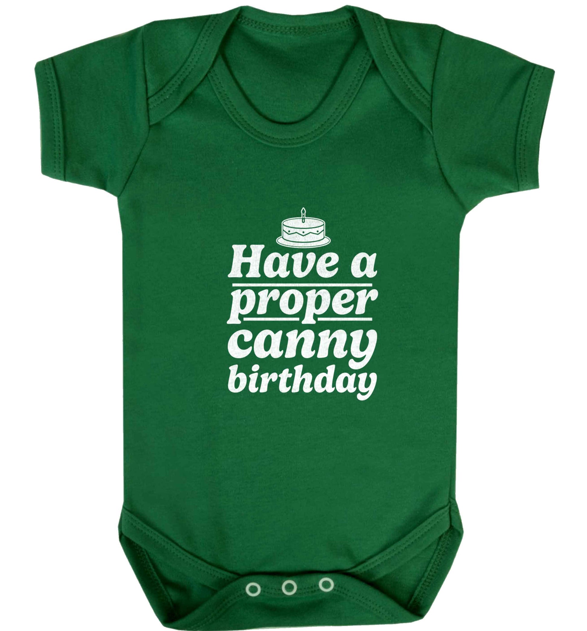 Have a proper canny birthday baby vest green 18-24 months