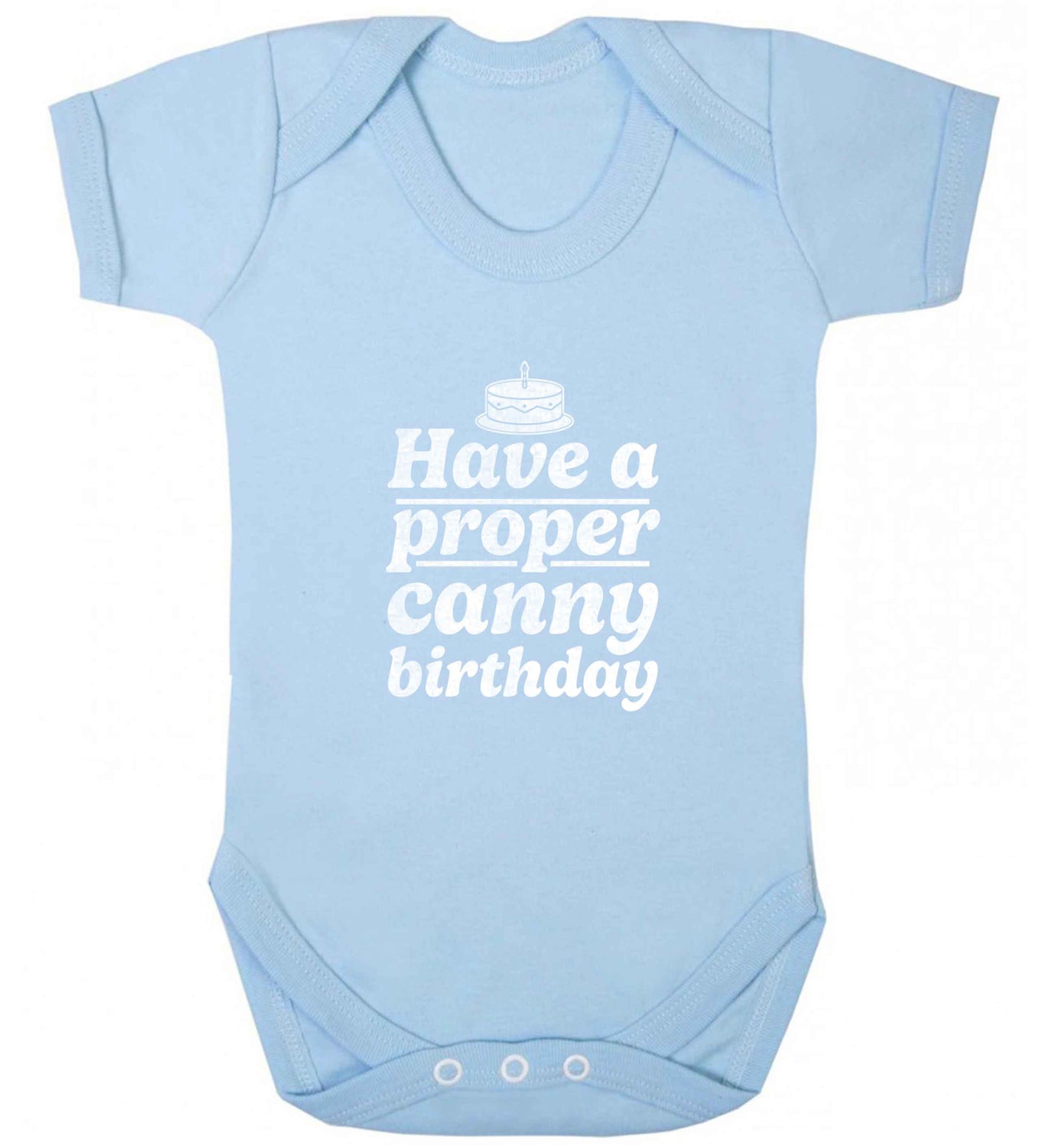Have a proper canny birthday baby vest pale blue 18-24 months