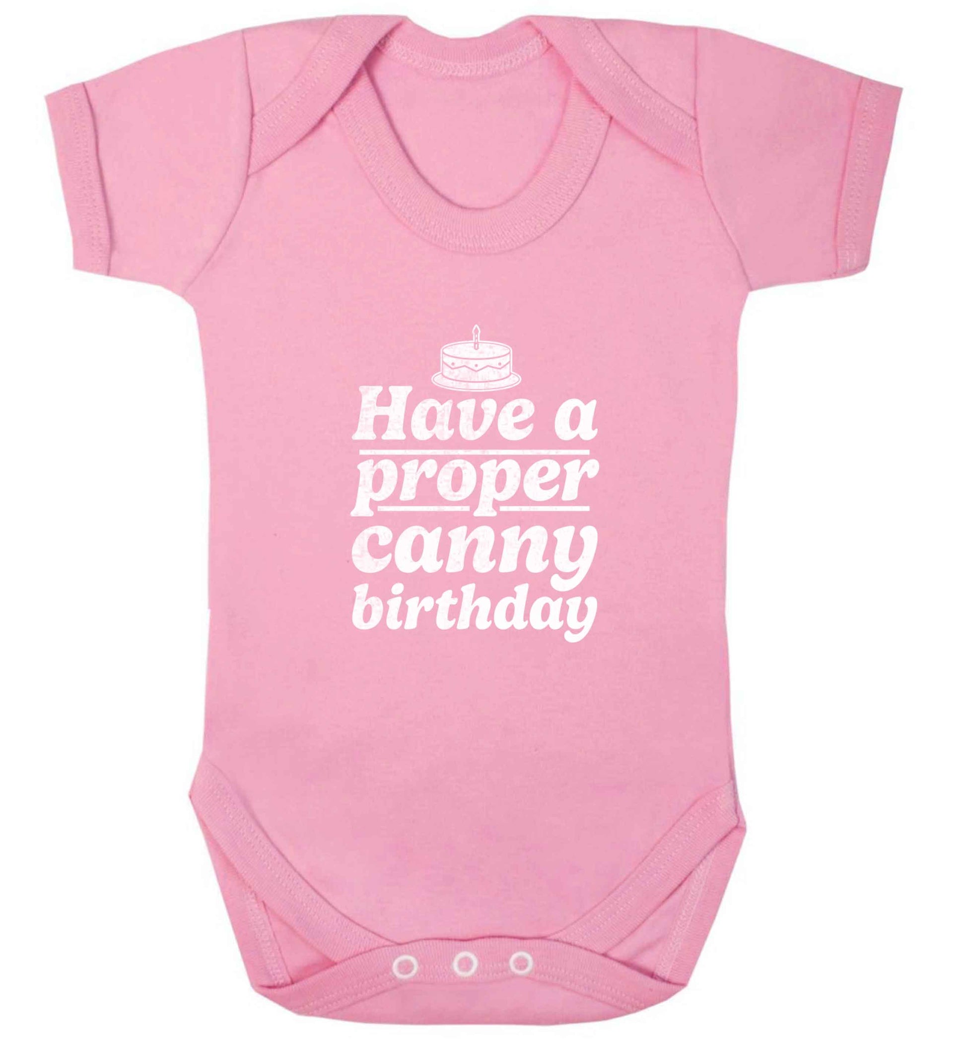 Have a proper canny birthday baby vest pale pink 18-24 months