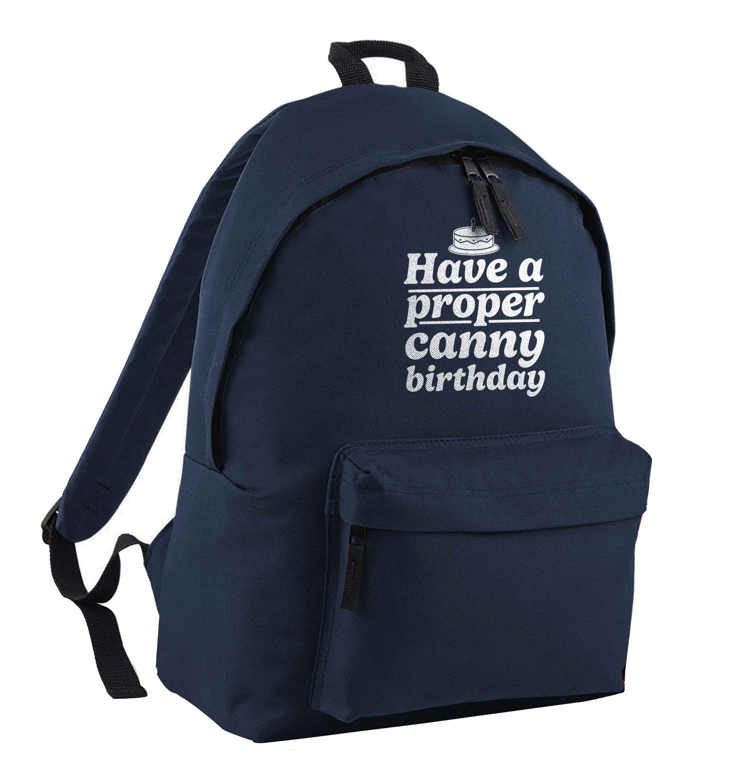 Have a proper canny birthday navy children's backpack