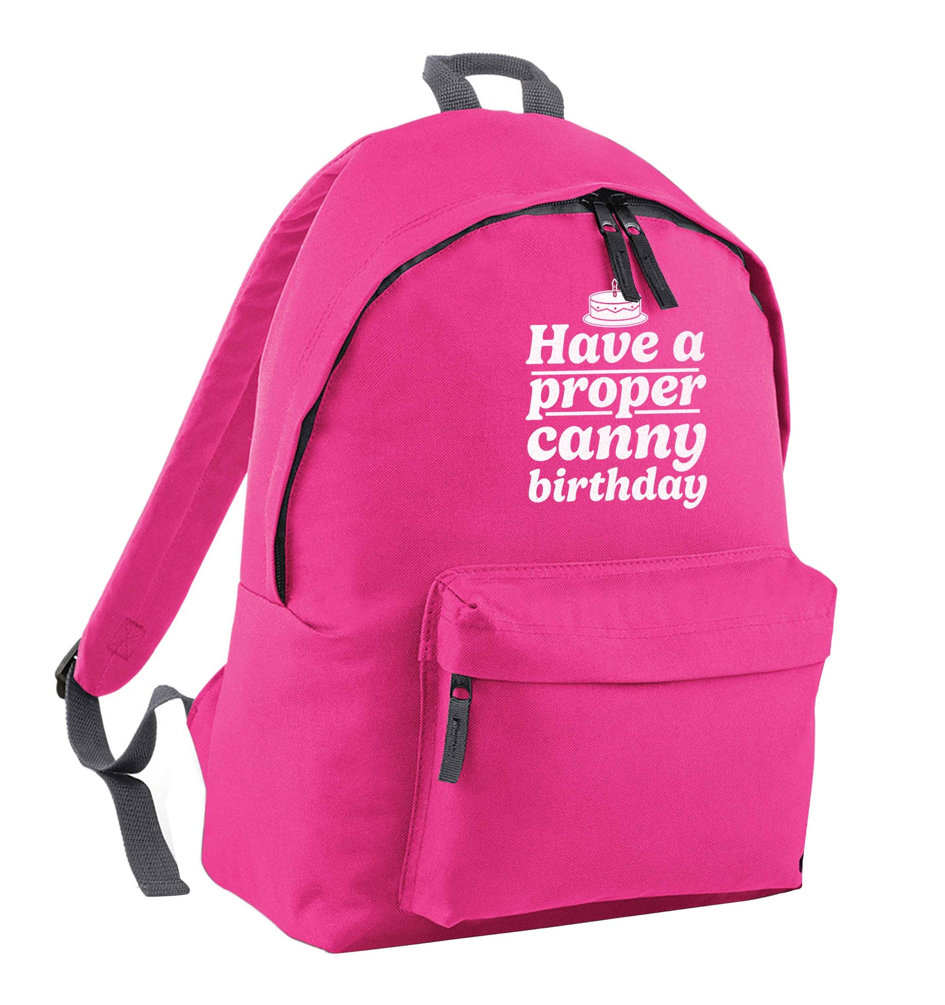 Have a proper canny birthday pink children's backpack
