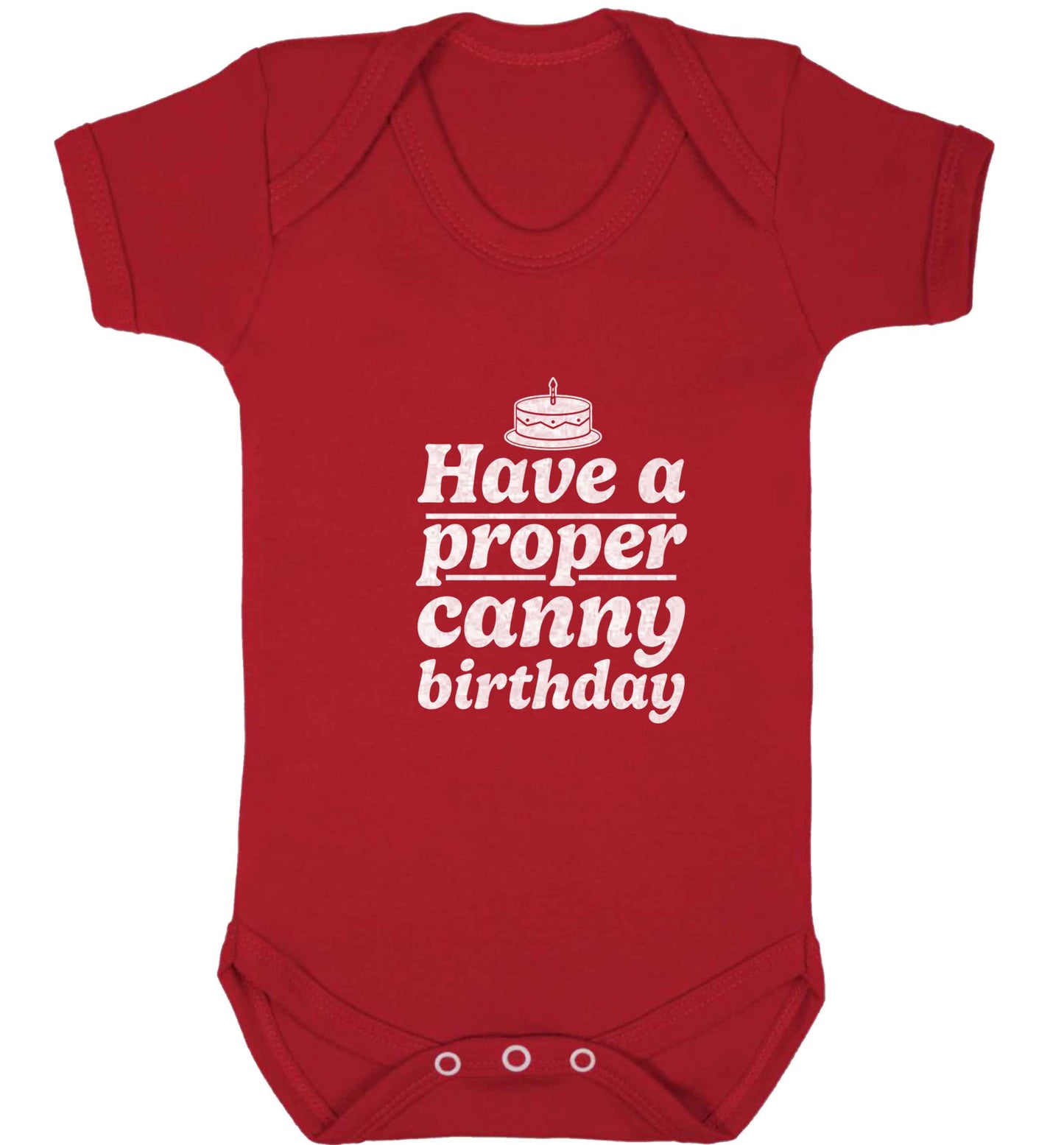 Have a proper canny birthday baby vest red 18-24 months