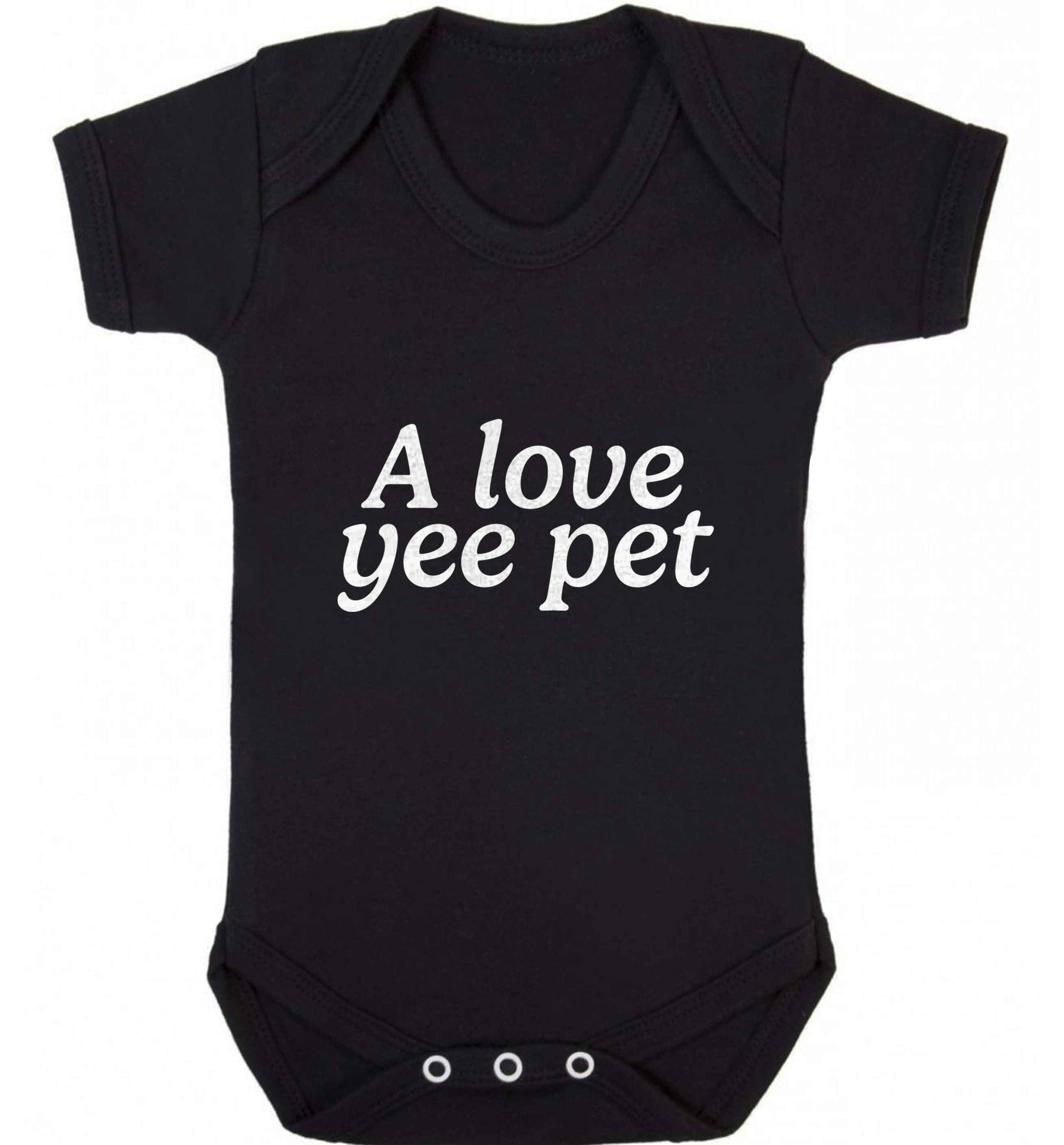 A love yee pet baby vest black 18-24 months