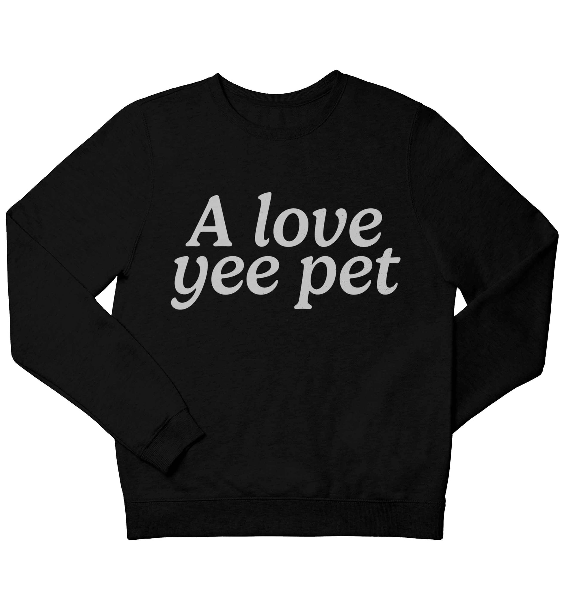A love yee pet children's black sweater 12-13 Years