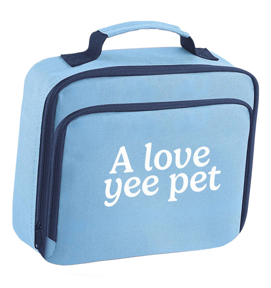 A love yee pet insulated blue lunch bag cooler