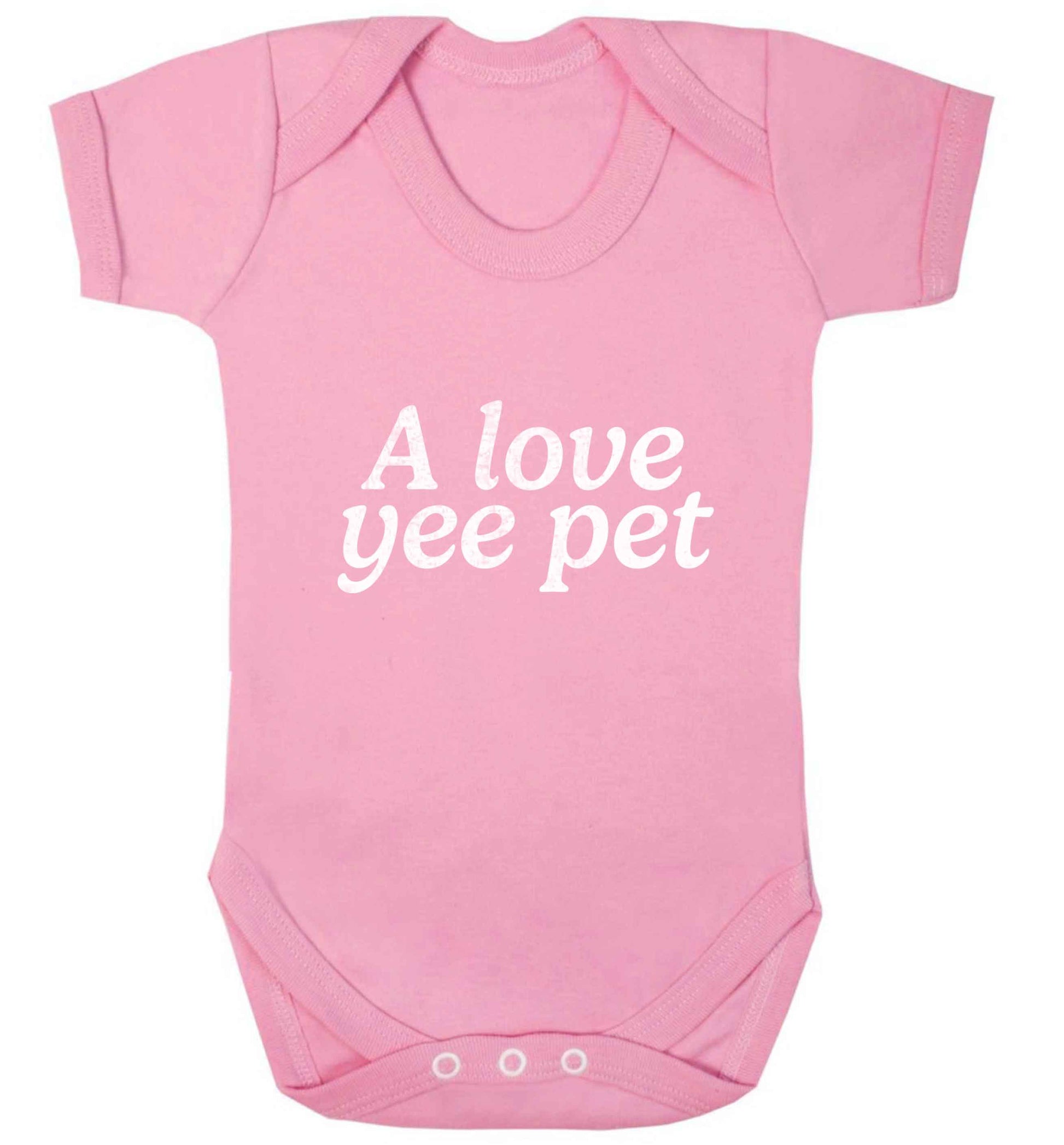 A love yee pet baby vest pale pink 18-24 months