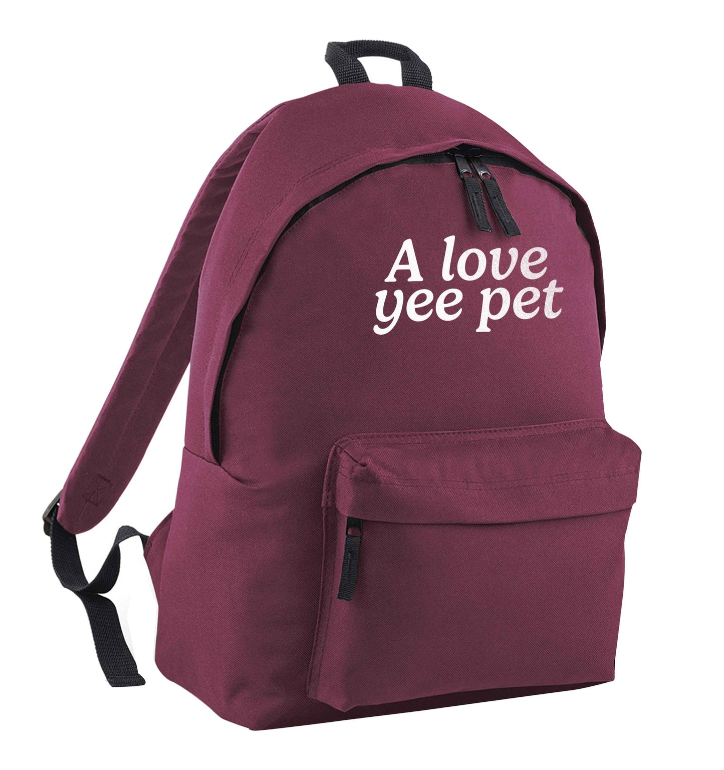 A love yee pet maroon adults backpack