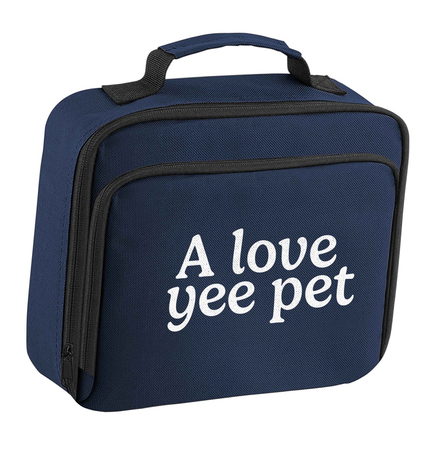 A love yee pet insulated navy lunch bag cooler