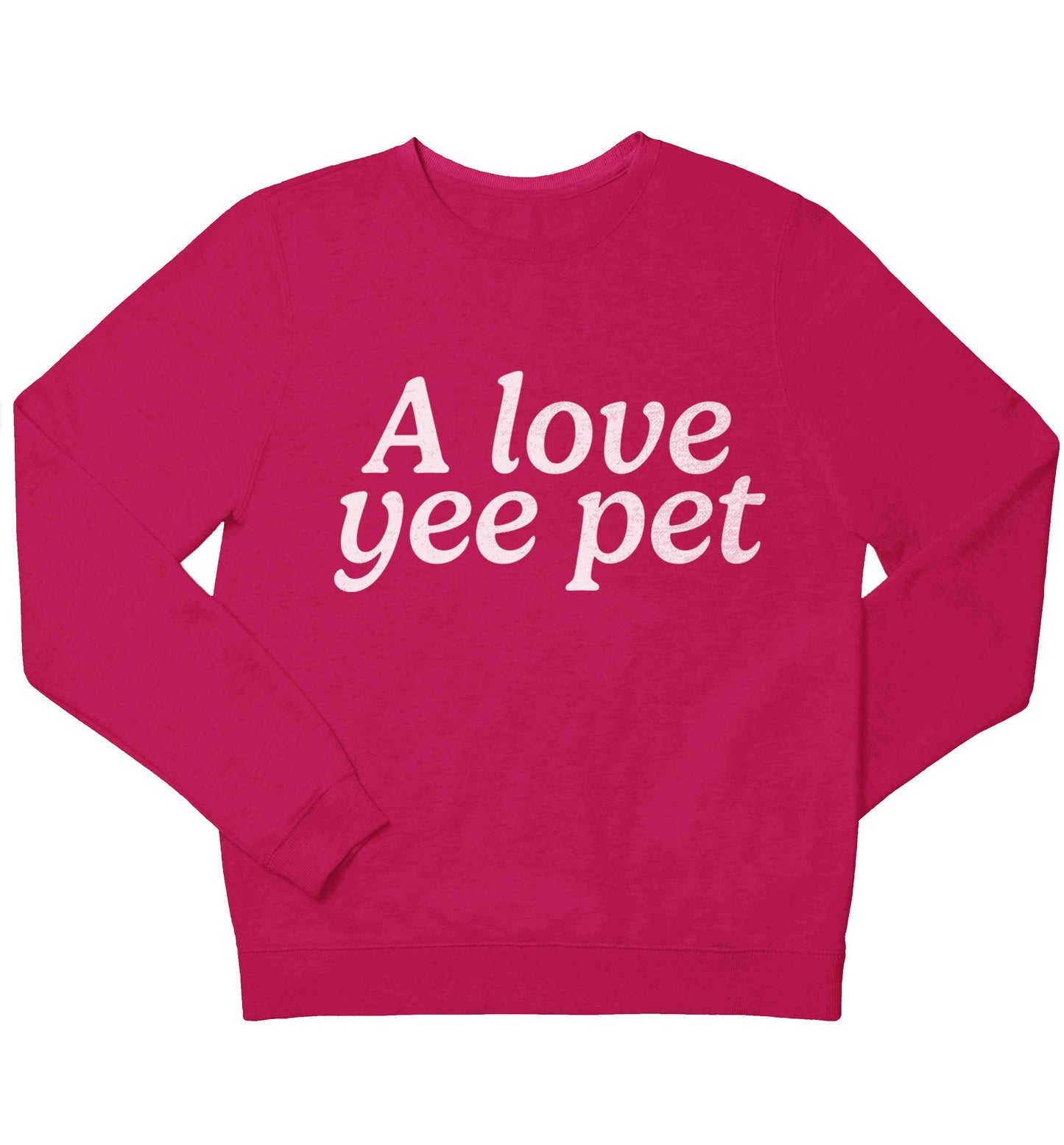 A love yee pet children's pink sweater 12-13 Years