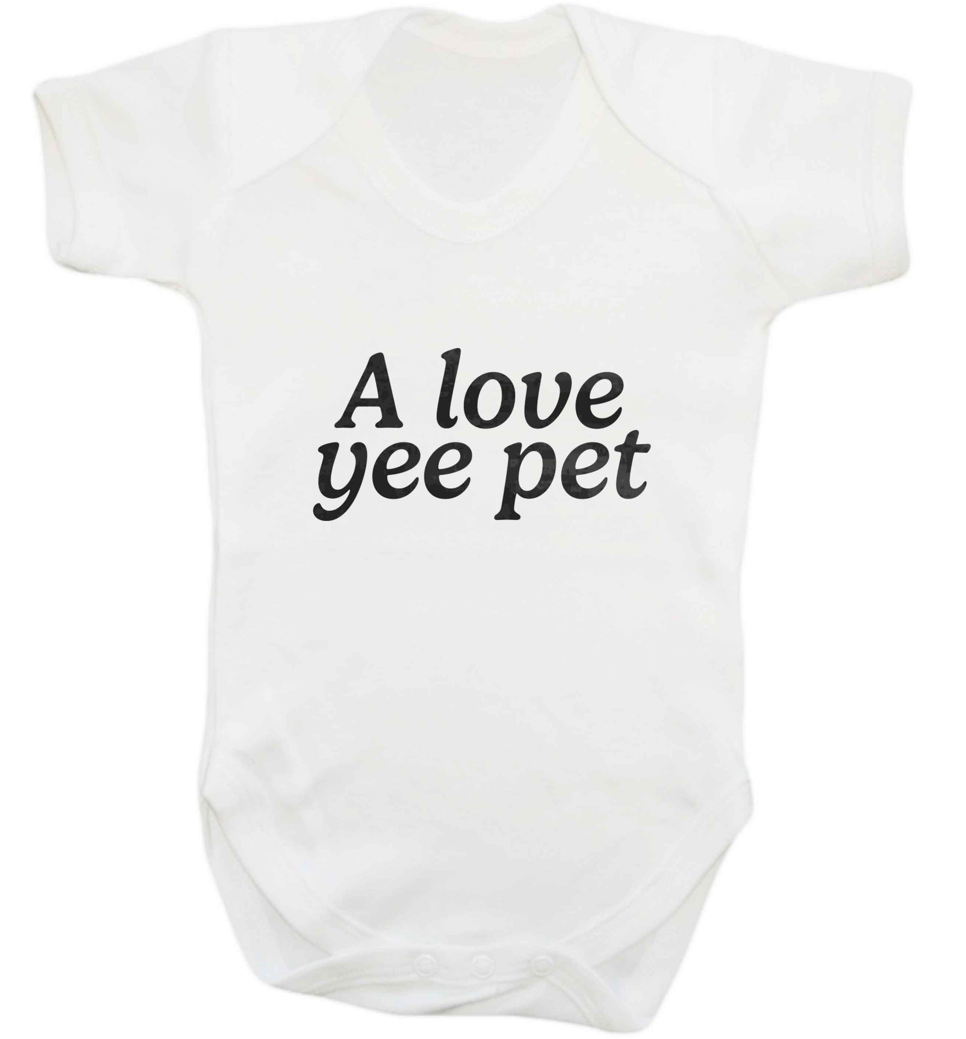 A love yee pet baby vest white 18-24 months