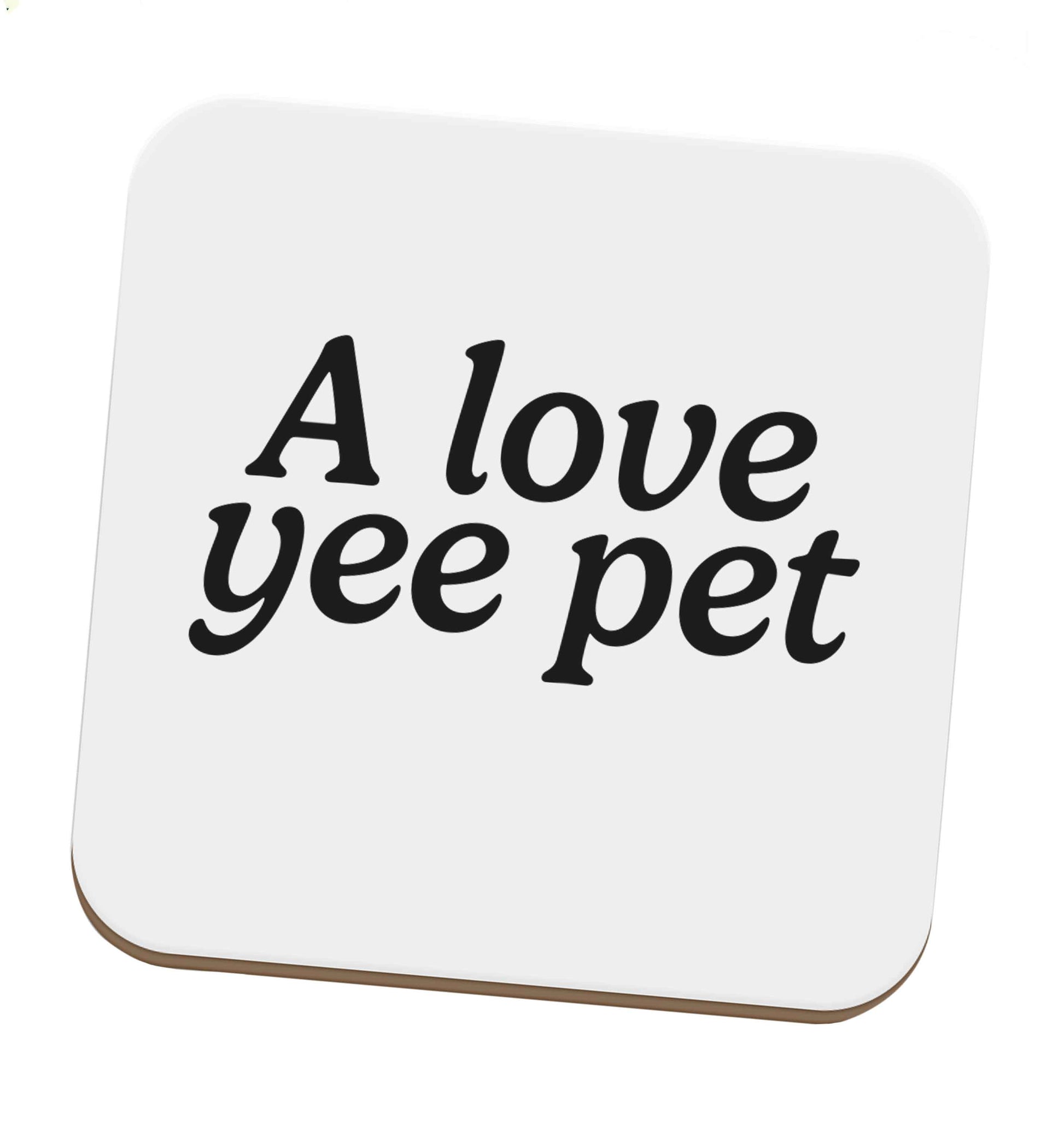 A love yee pet set of four coasters