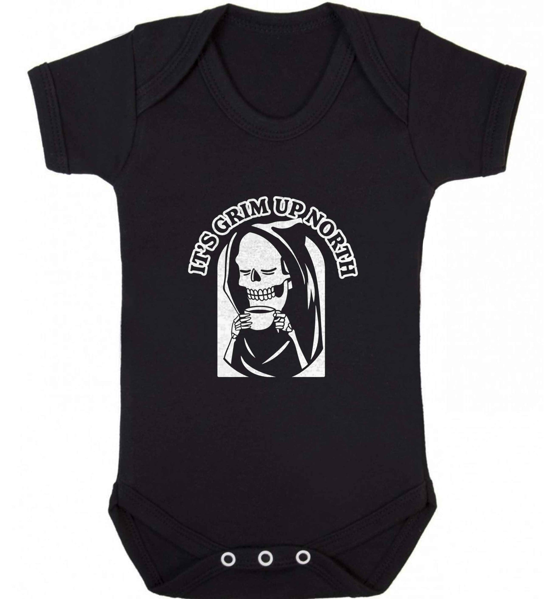 It's grim up North baby vest black 18-24 months