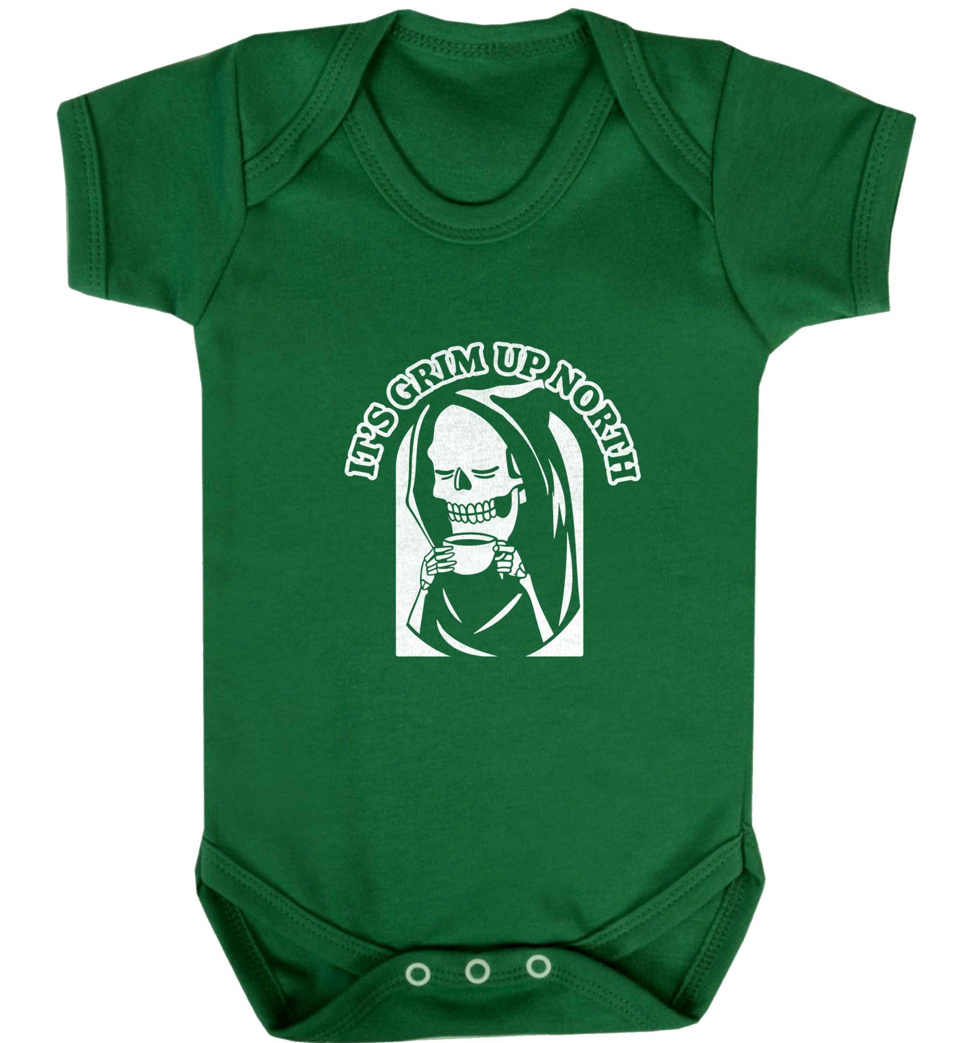It's grim up North baby vest green 18-24 months