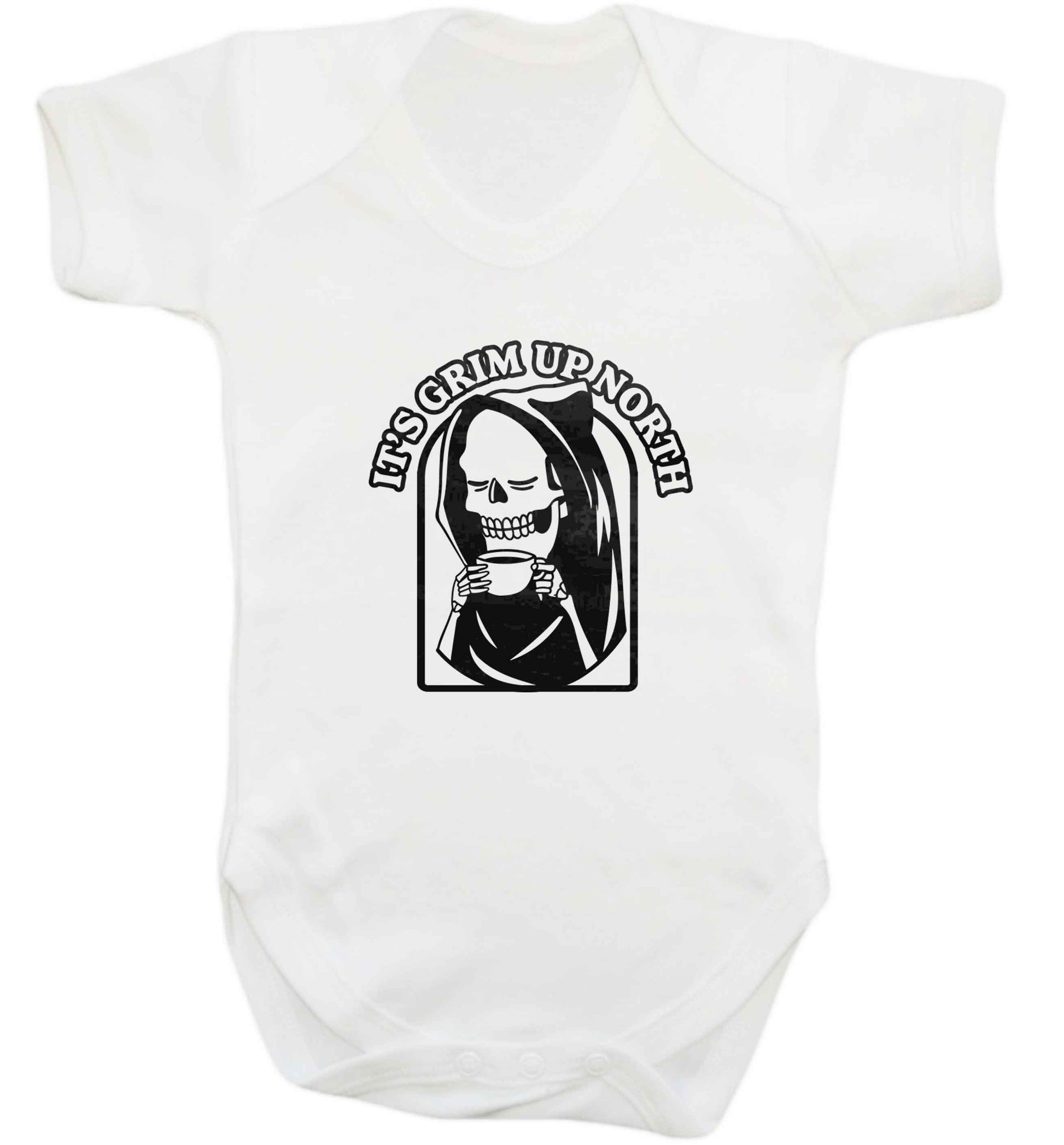 It's grim up North baby vest white 18-24 months