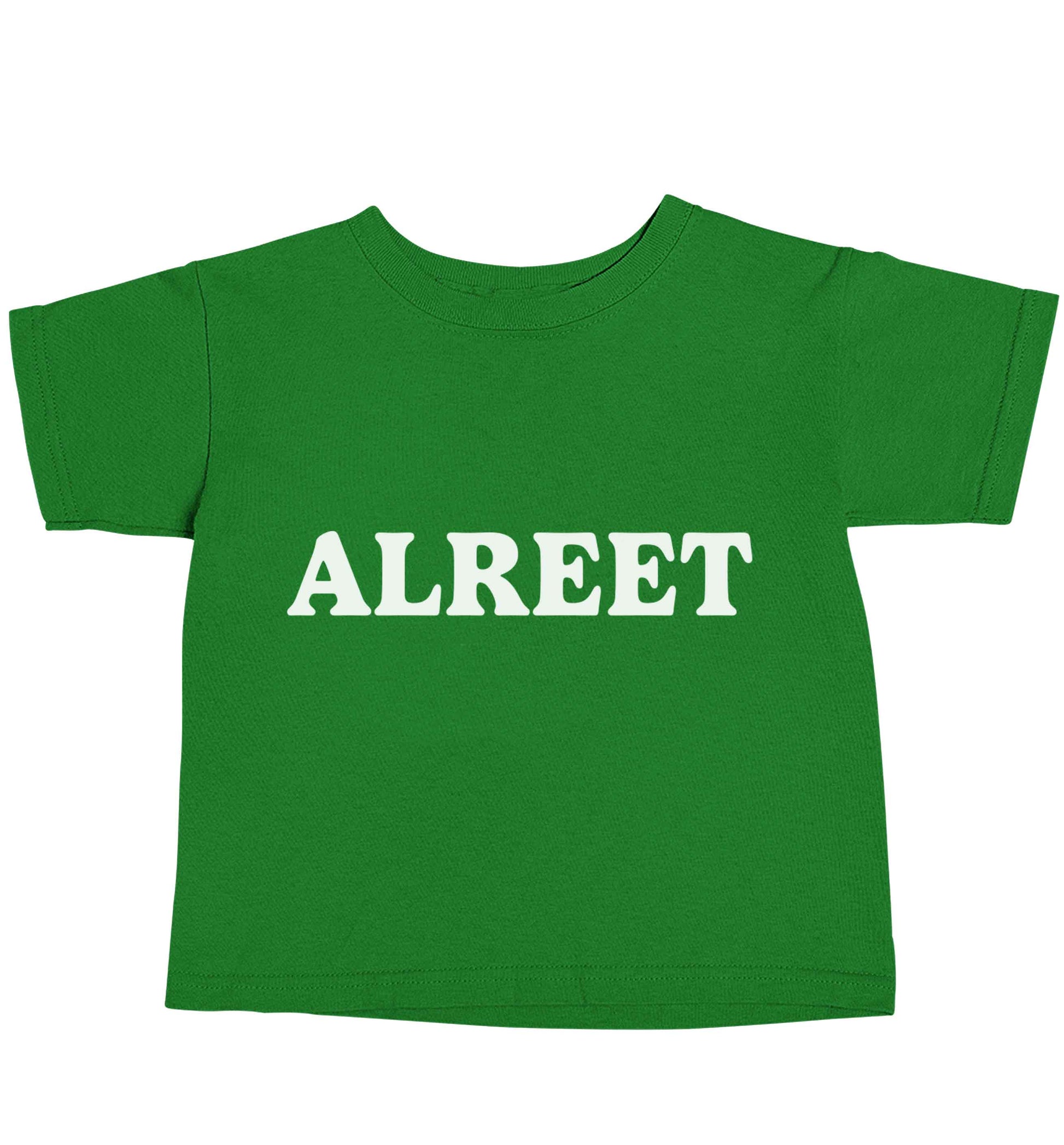 Alreet green baby toddler Tshirt 2 Years