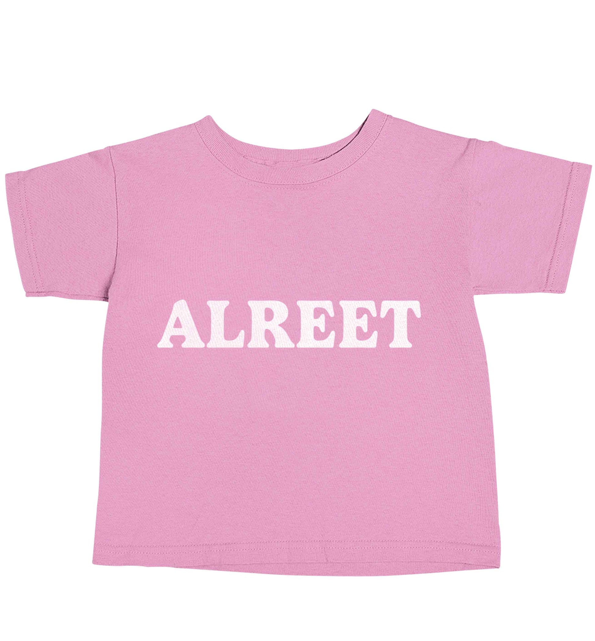 Alreet light pink baby toddler Tshirt 2 Years