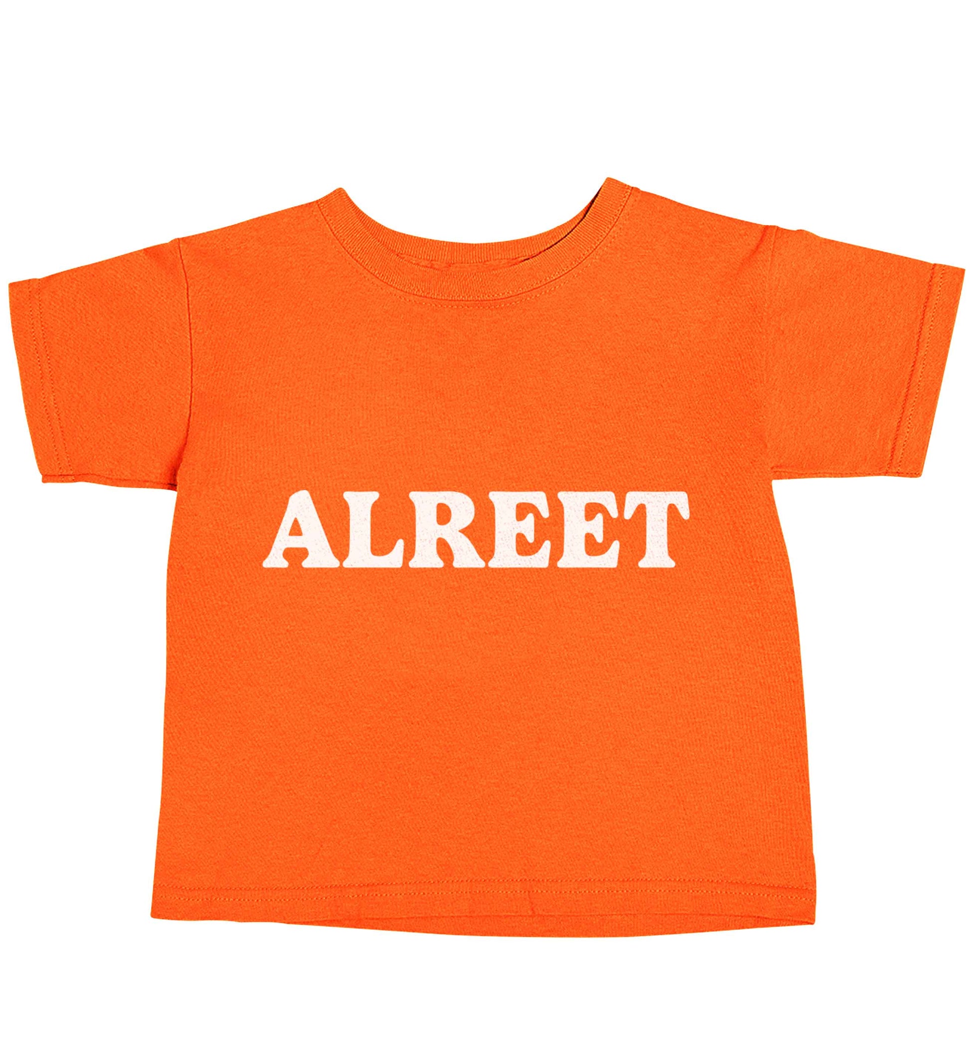 Alreet orange baby toddler Tshirt 2 Years