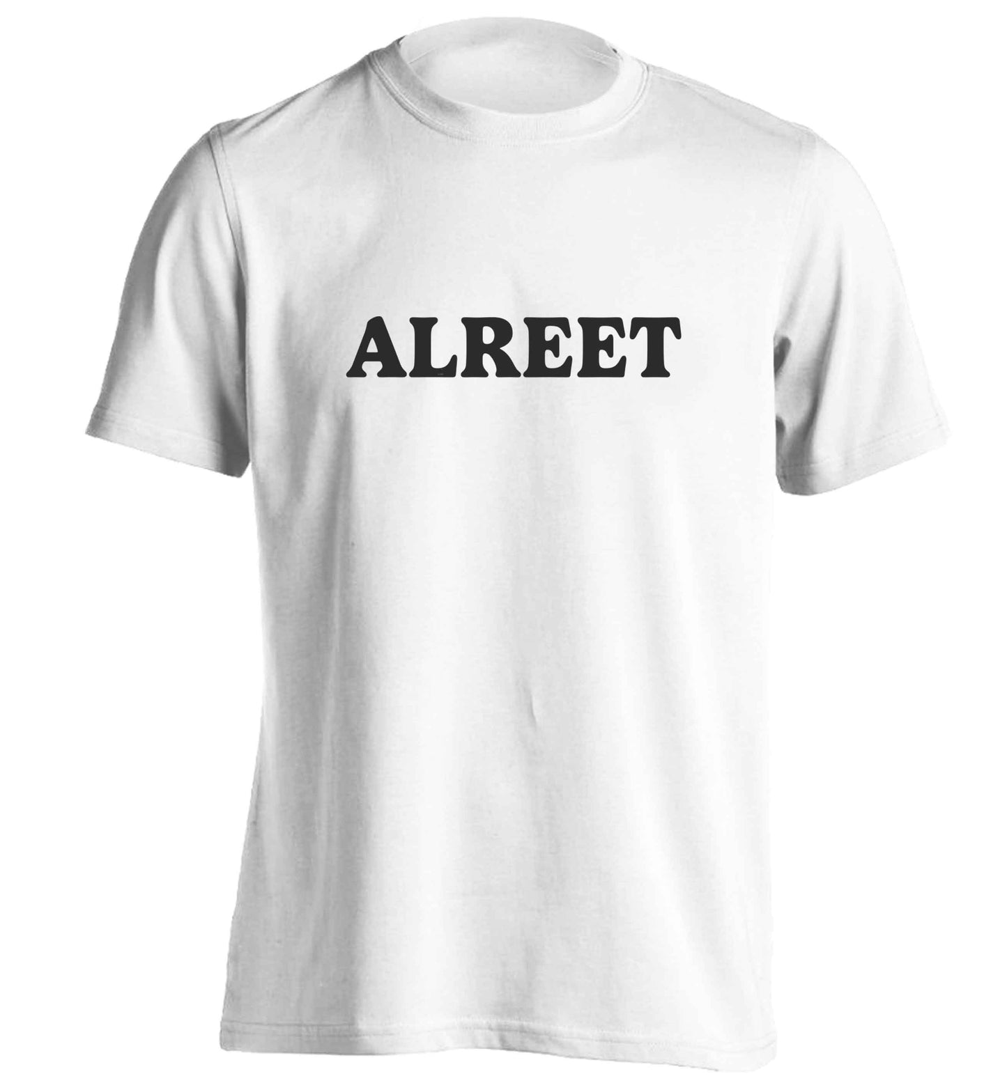 Alreet adults unisex white Tshirt 2XL