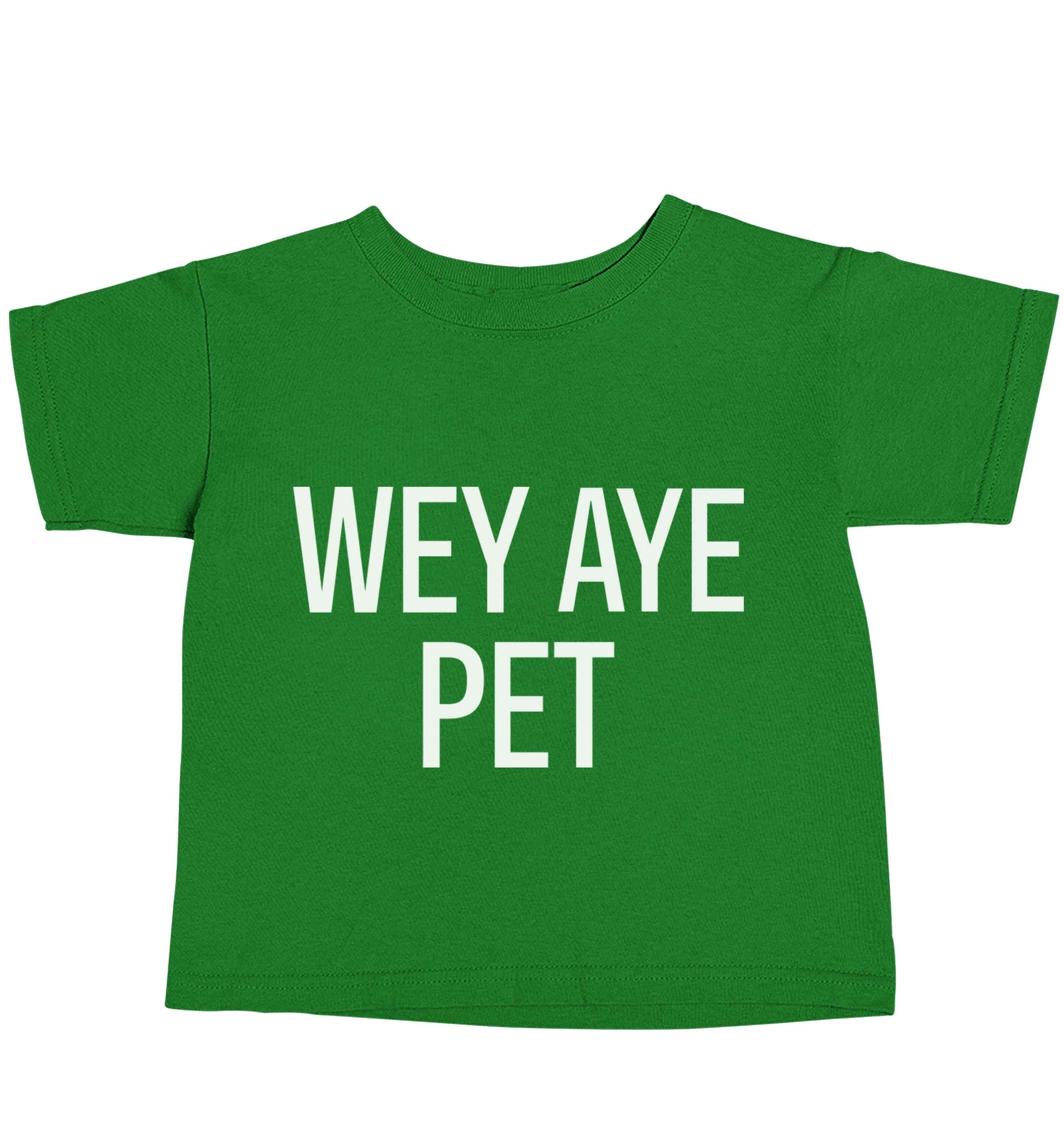 Wey Aye Pet green baby toddler Tshirt 2 Years