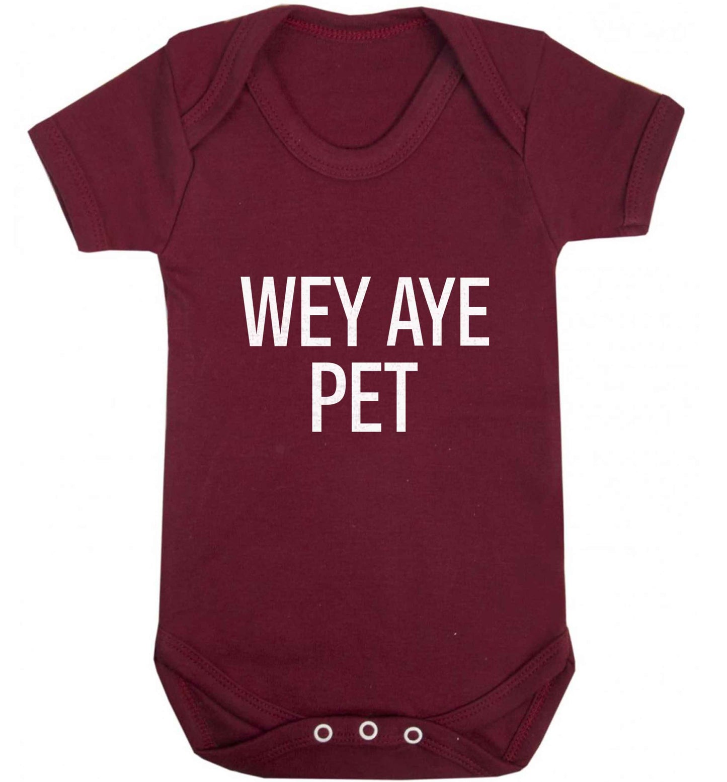 Wey Aye Pet baby vest maroon 18-24 months