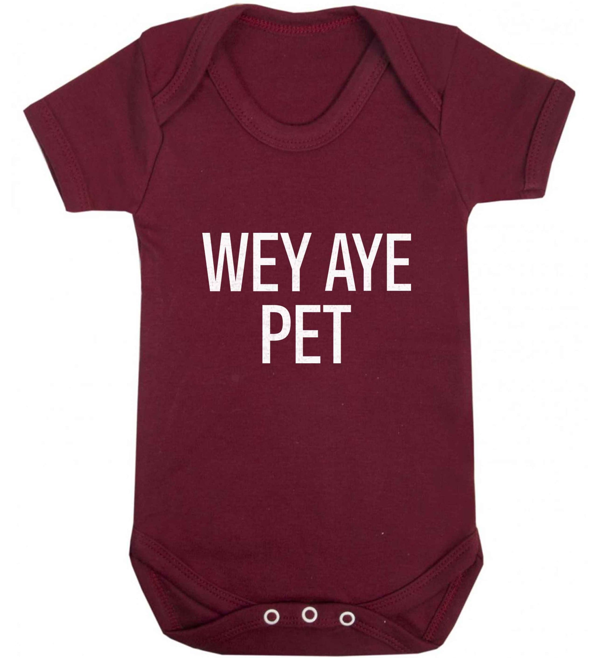 Wey Aye Pet baby vest maroon 18-24 months