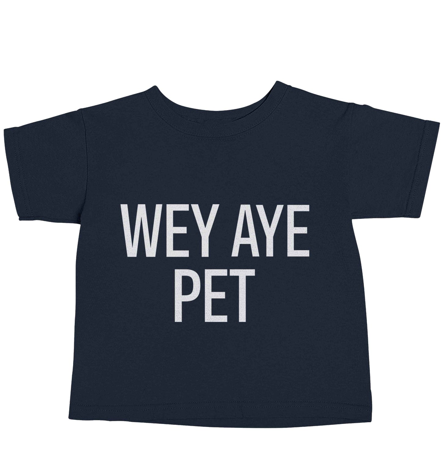 Wey Aye Pet navy baby toddler Tshirt 2 Years