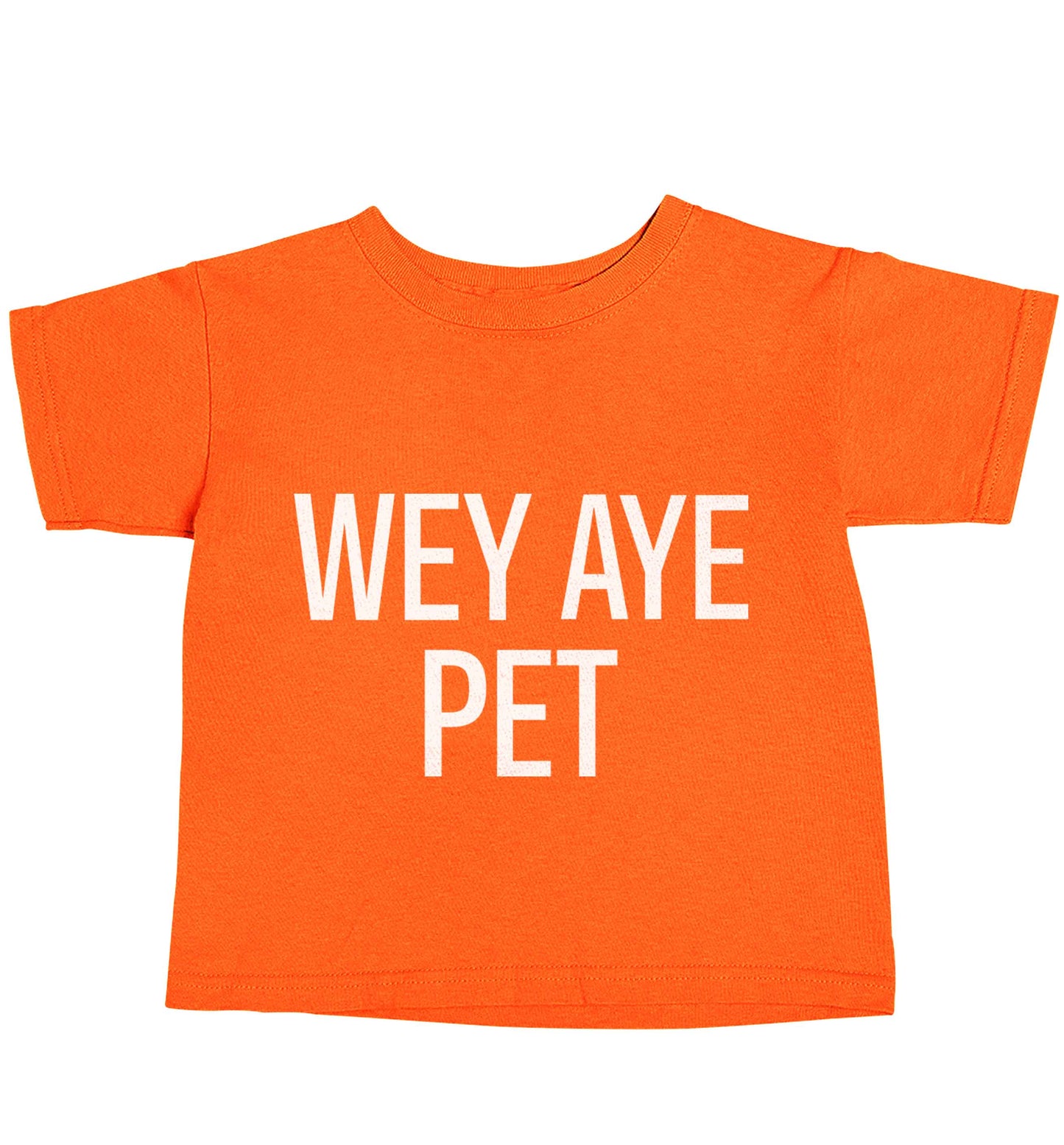 Wey Aye Pet orange baby toddler Tshirt 2 Years
