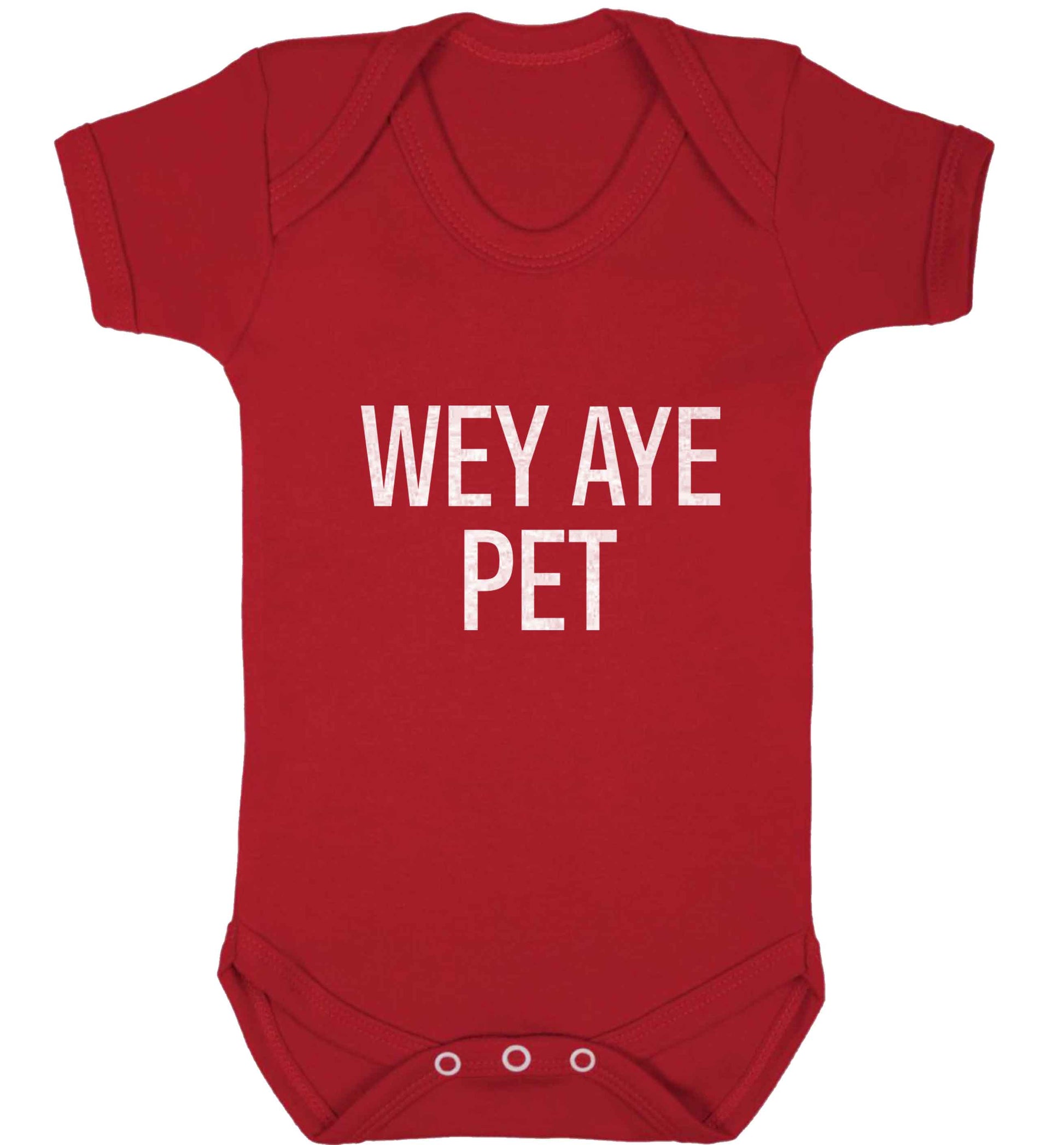Wey Aye Pet baby vest red 18-24 months