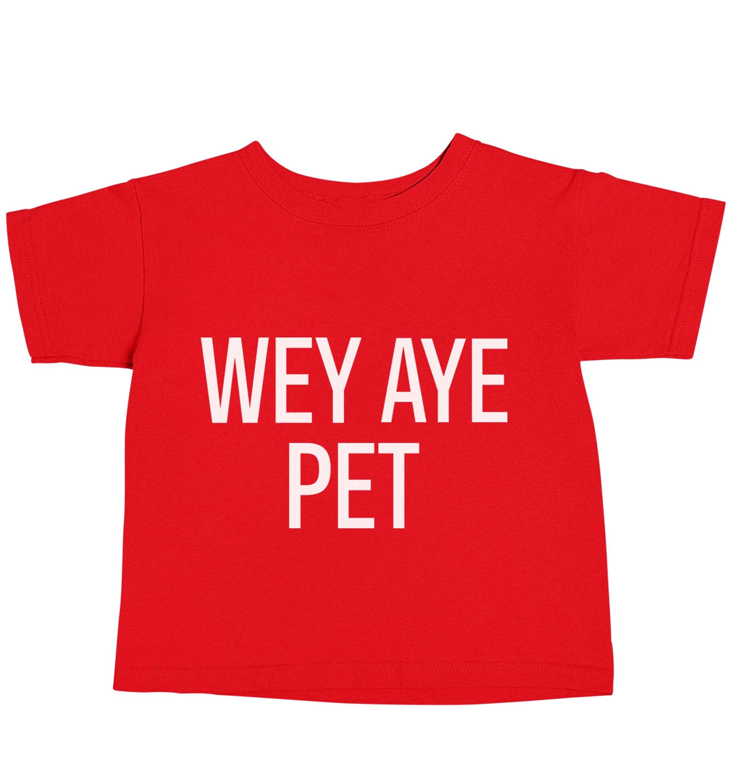 Wey Aye Pet red baby toddler Tshirt 2 Years