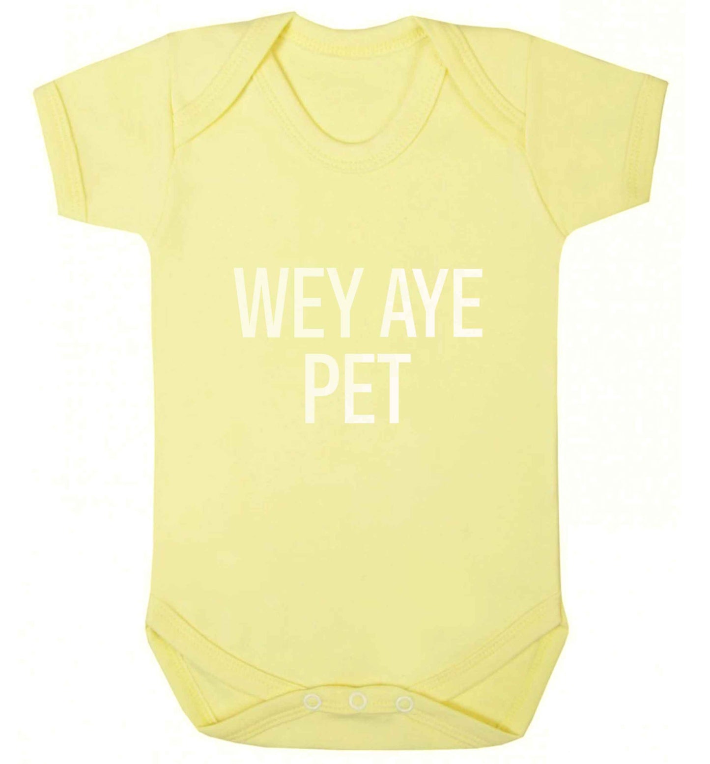 Wey Aye Pet baby vest pale yellow 18-24 months