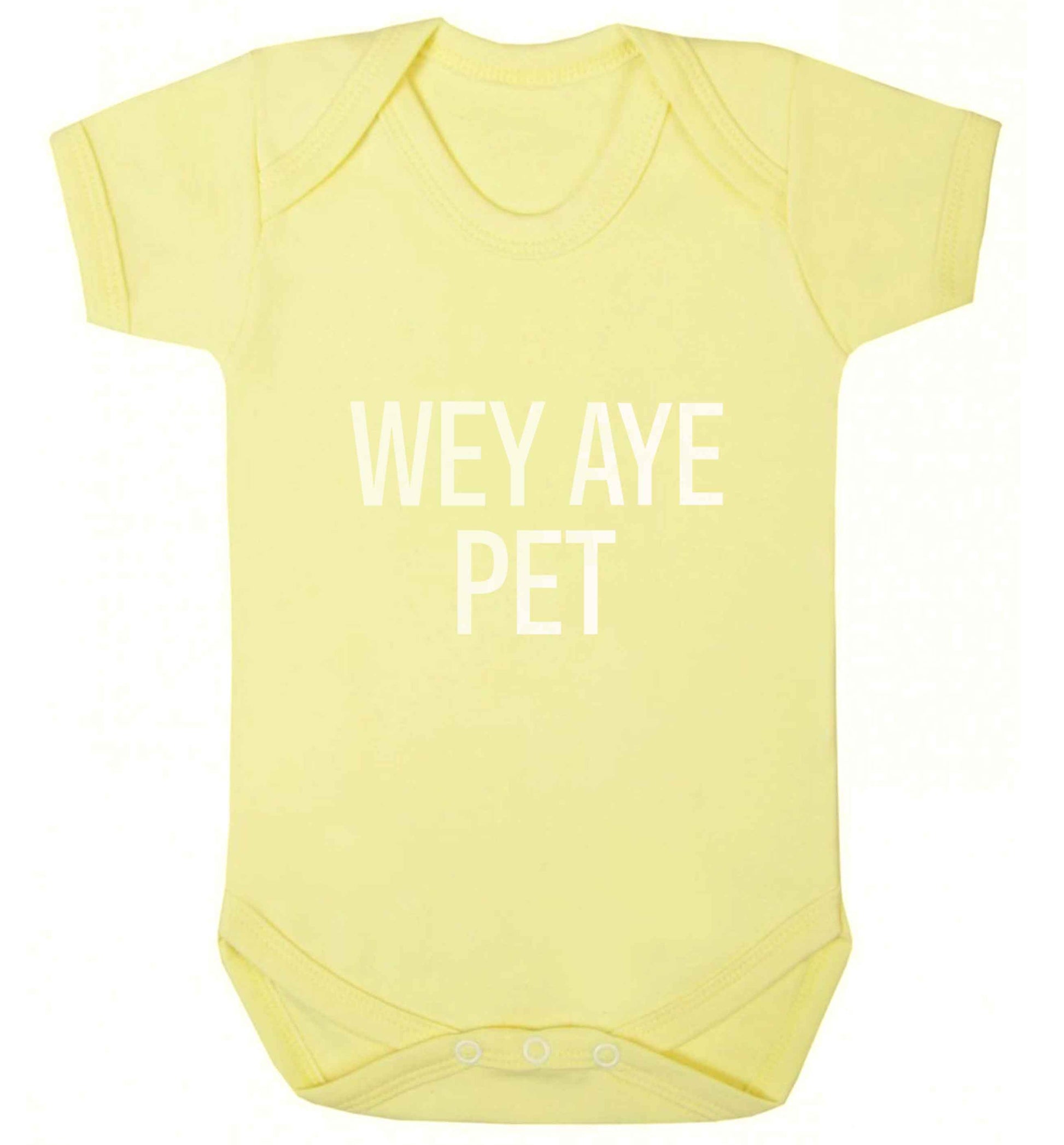 Wey Aye Pet baby vest pale yellow 18-24 months