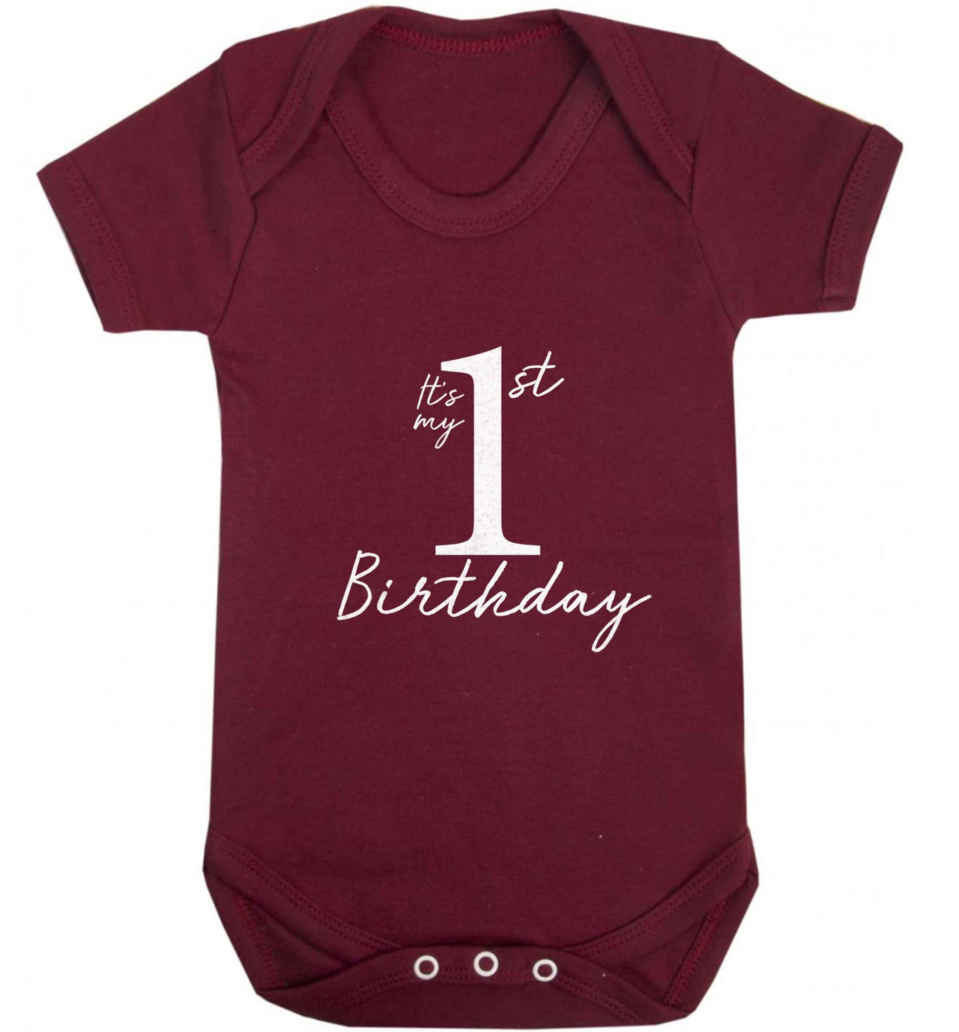 It's my first birthday baby vest maroon 18-24 months