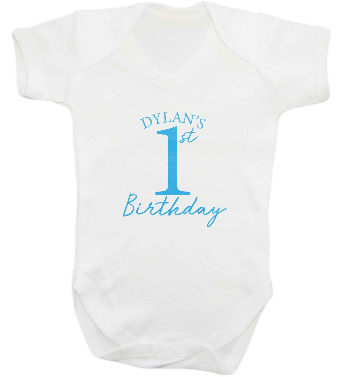 Personalised first birthday - any name or age! baby vest white 18-24 months